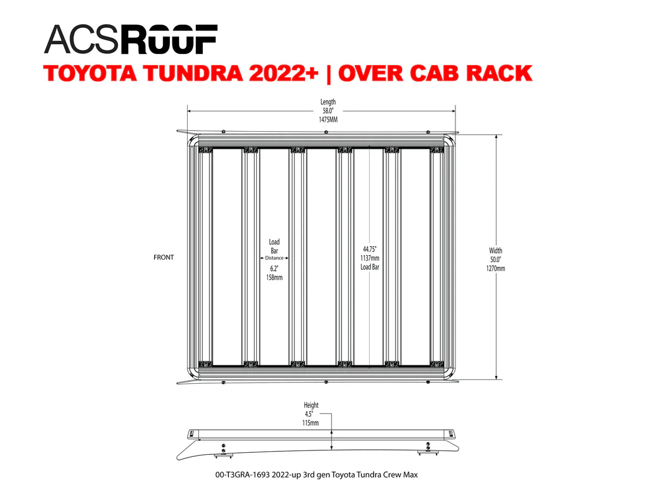 Leitner ACS ROOF | Over Cab Platform Rack for TOYOTA