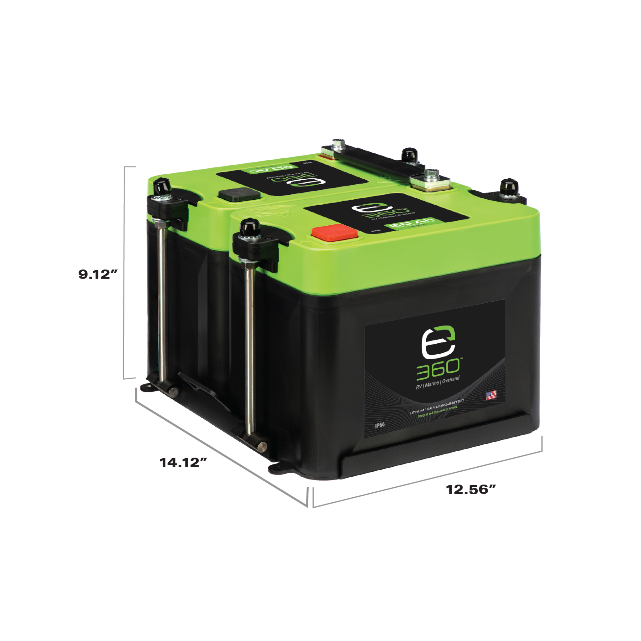 Group 24 2-Battery LiFePO4 Lithium Mounting Kit