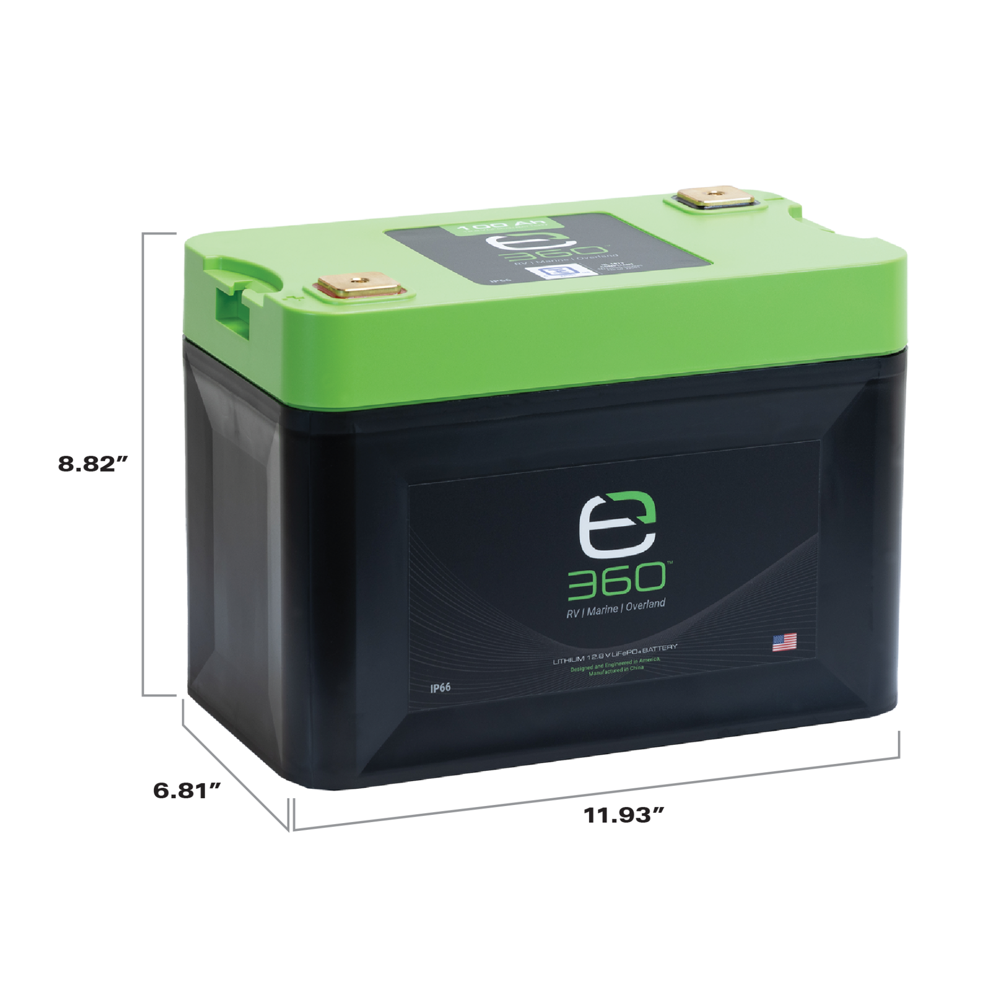 12V 100Ah LiFePO4 Lithium Battery – Group 27