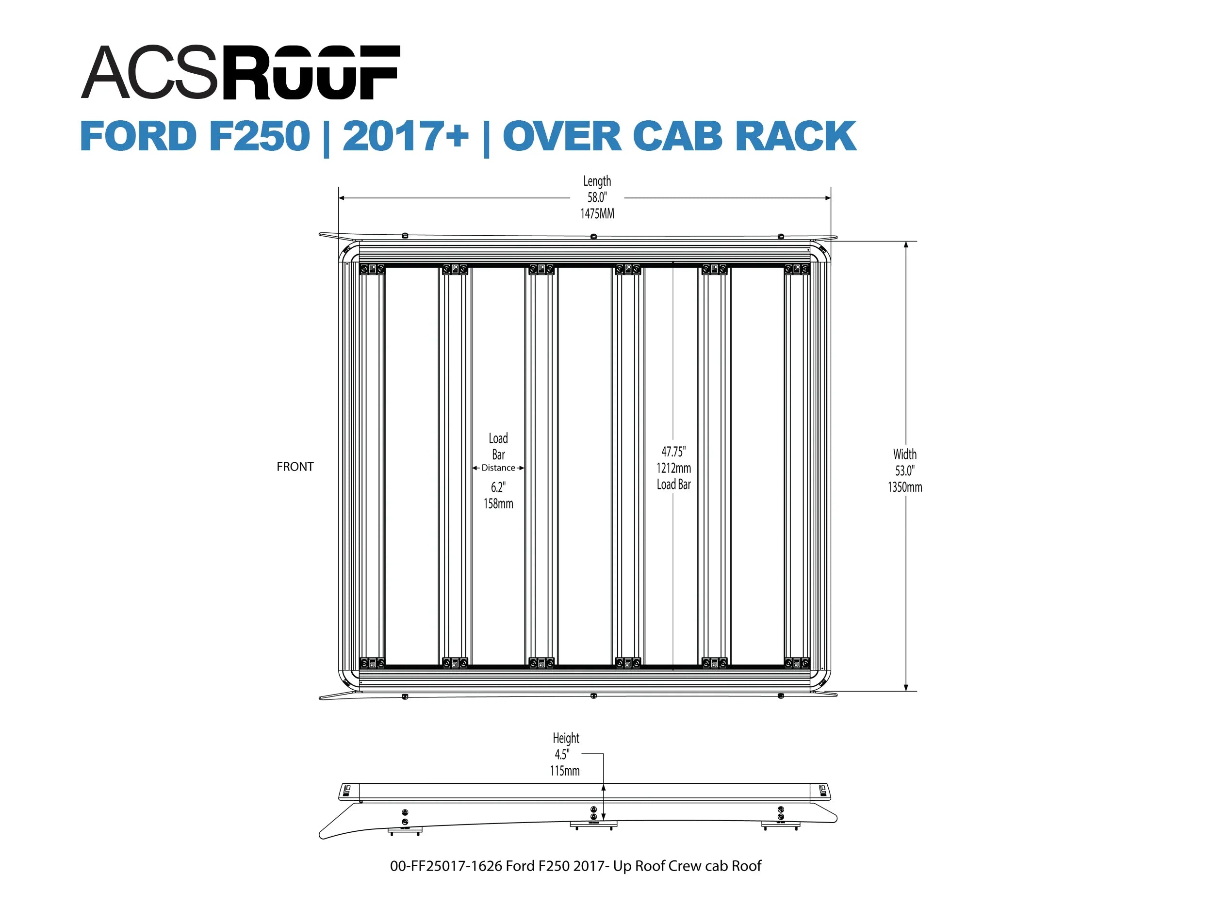 Leitner ACS ROOF | Over Cab Platform Rack for FORD