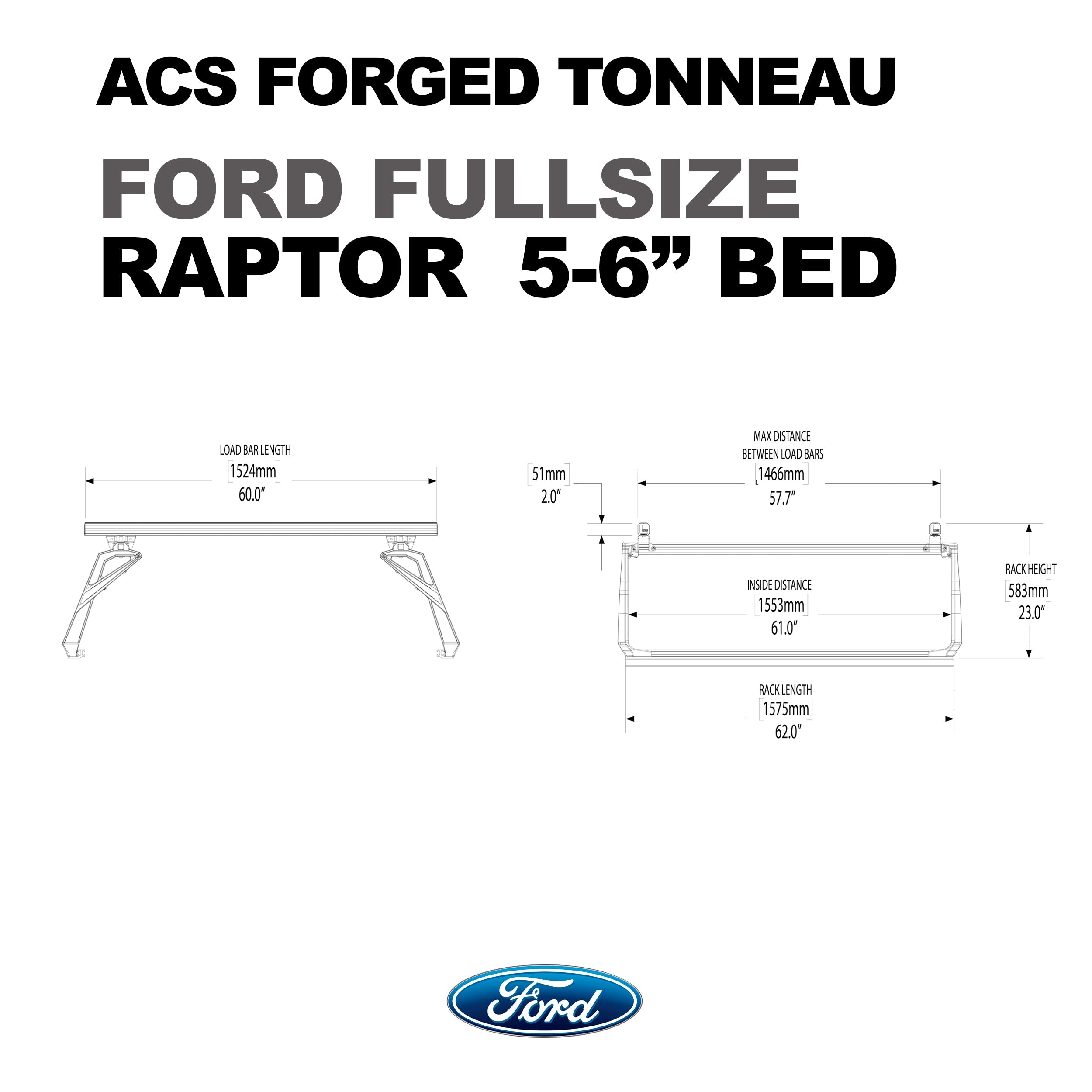 Leitner ACS FORGED TONNEAU - RACK ONLY - Ford