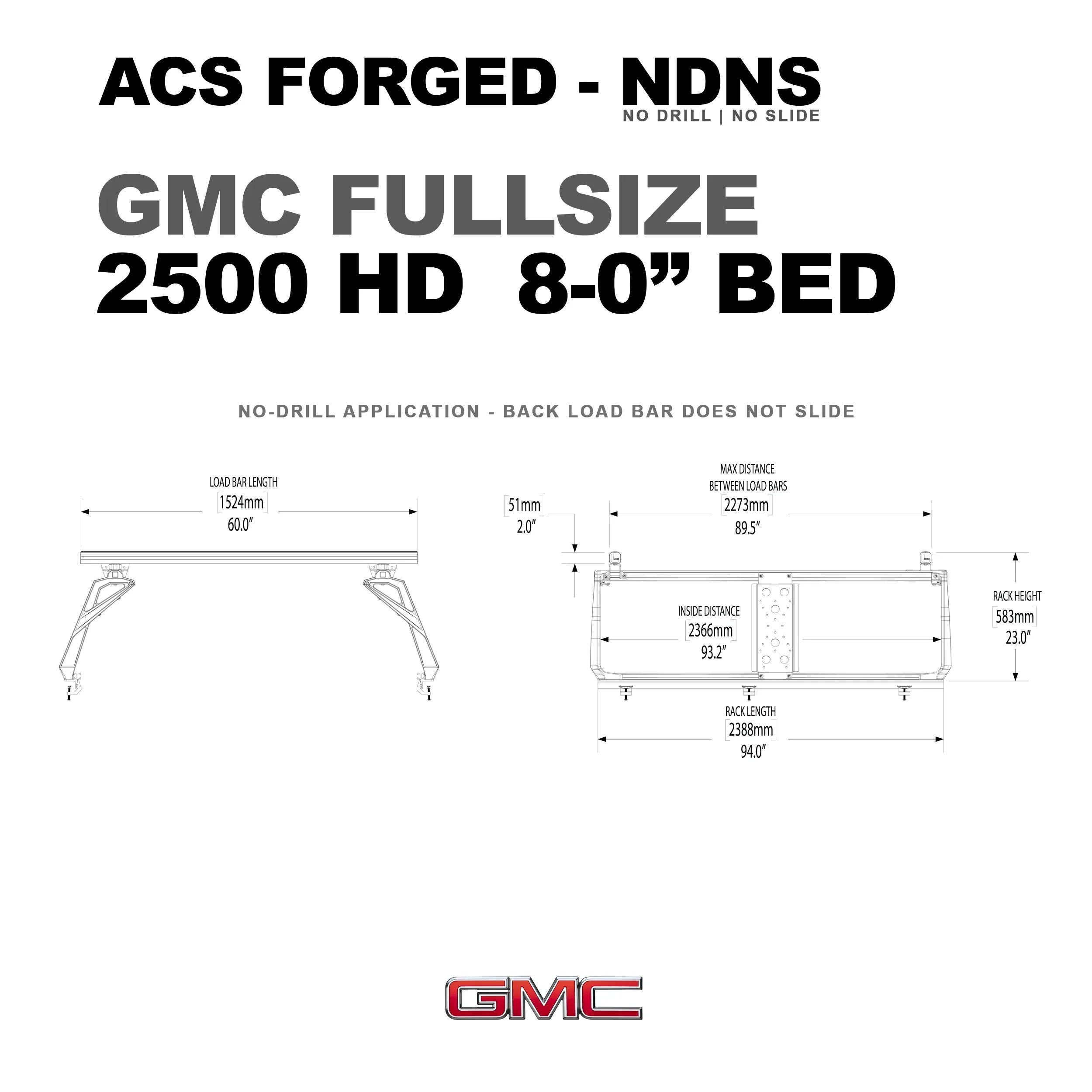 Leitner Active Cargo System - FORGED NO DRILL - GMC