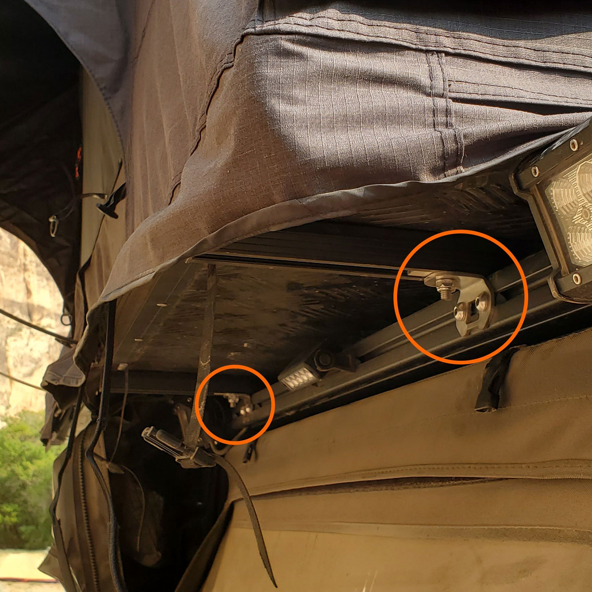 Rooftop Tent Brackets for Bed Racks | XTR Stainless