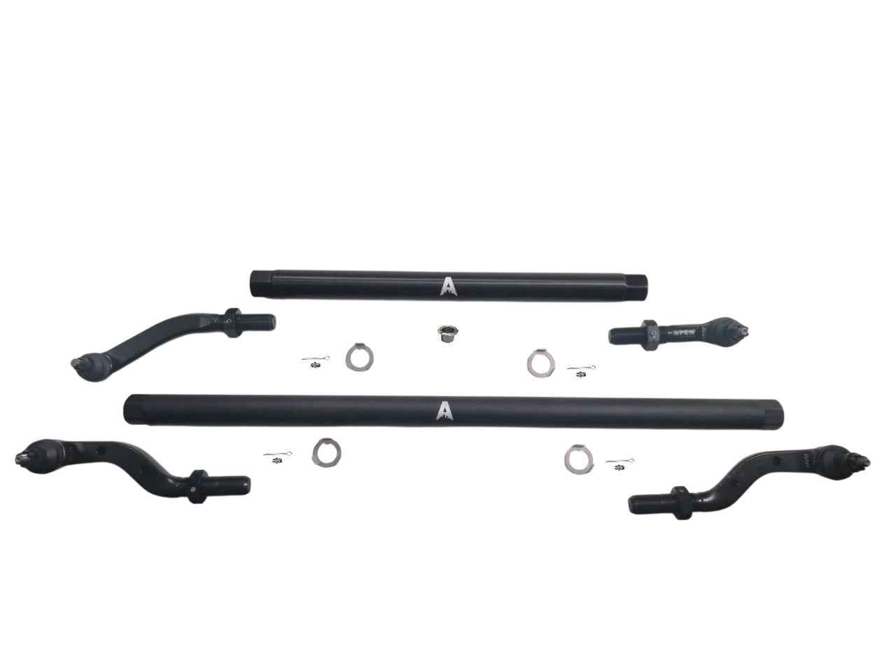 KIT120 - Jeep Wrangler JL & Gladiator JT - 2.5 Ton ProLock Tie Rod & Drag Link Assembly - Blk Aluminum