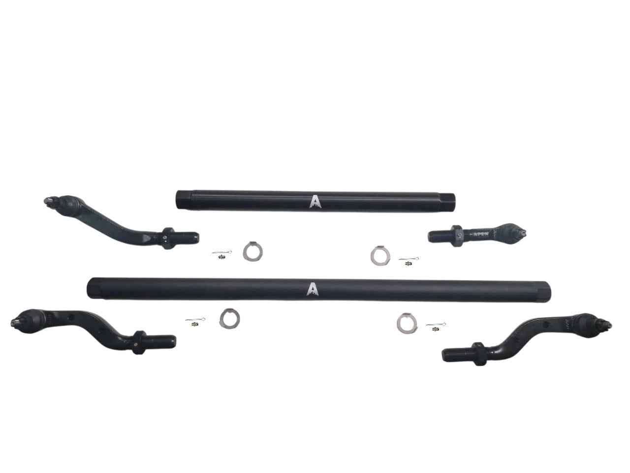 KIT120 - Jeep Wrangler JL & Gladiator JT - 2.5 Ton ProLock Tie Rod & Drag Link Assembly - Blk Aluminum