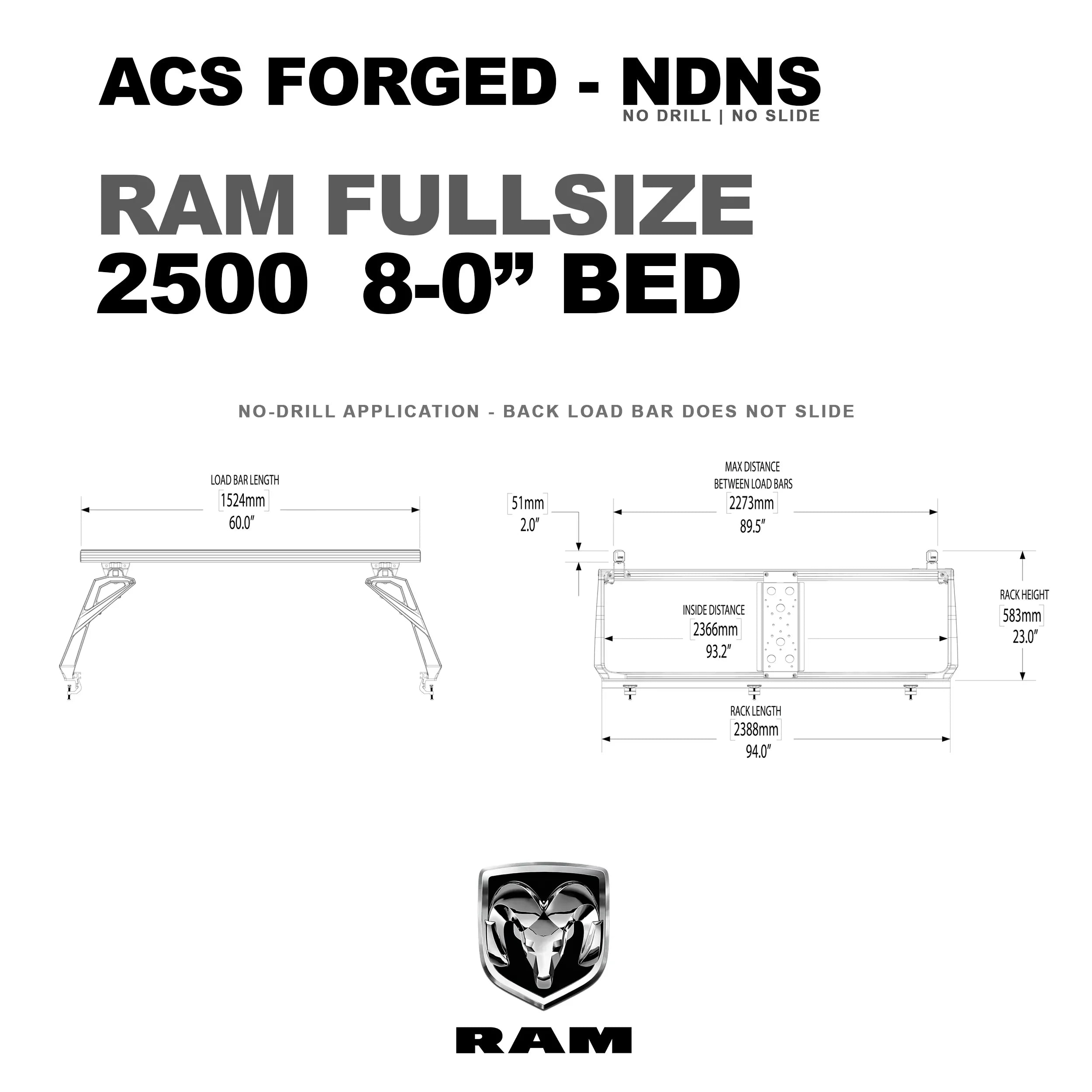 Leitner Active Cargo System - FORGED NO DRILL - RAM