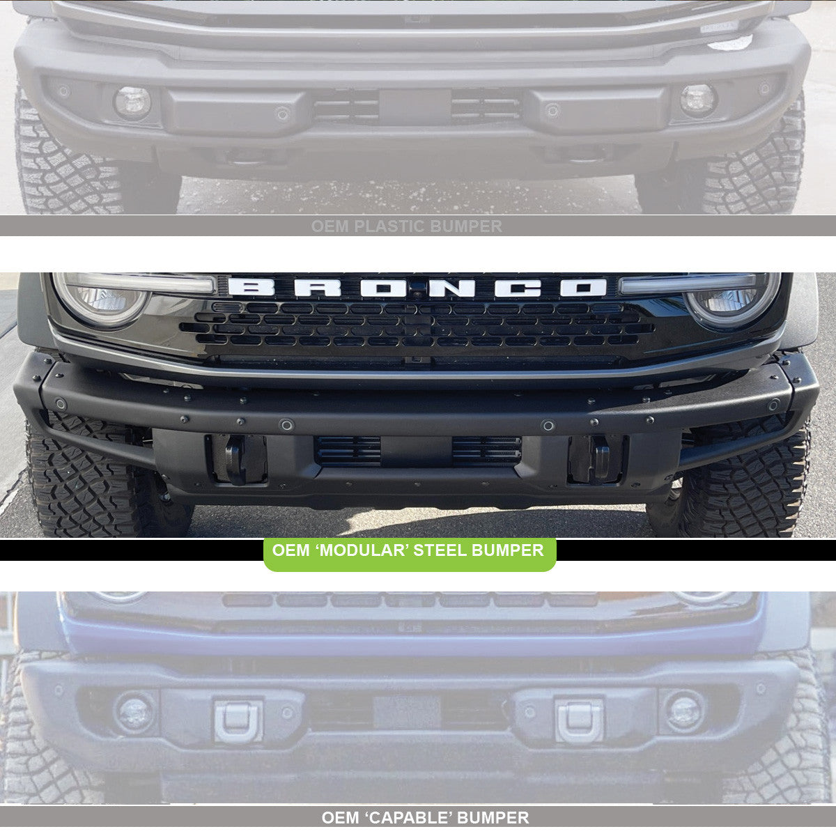 FORD XL LINKABLE BUMPER LIGHT KIT - FORD 2021-2026 BRONCO; 2022-2026 BRONCO RAPTOR; NOTE: W/ OE STEEL BUMPER