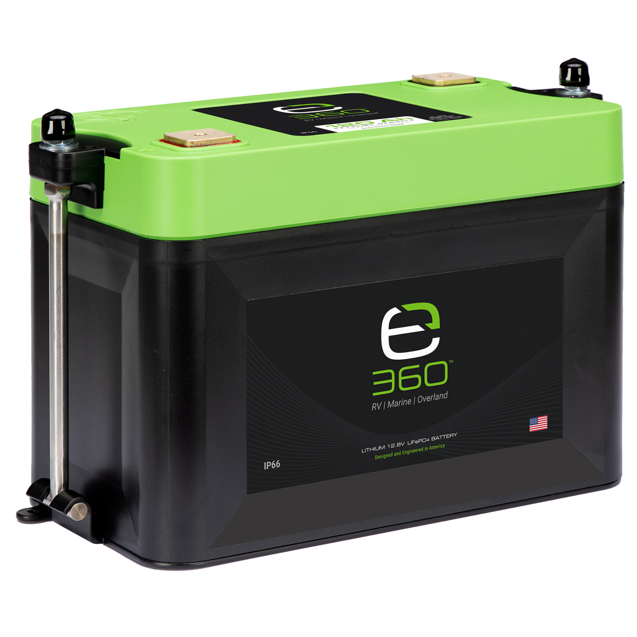Group 27 LiFePO4 Lithium Battery Single Mounting Kit