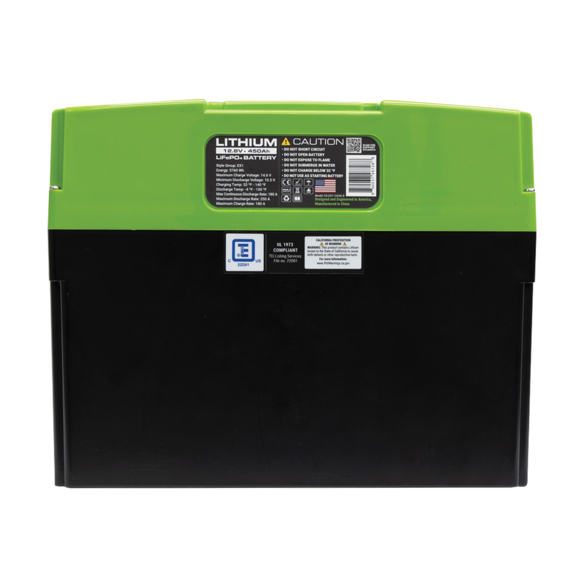 12V 450Ah LiFePO4 Lithium Battery – EX1 SmartTalk™