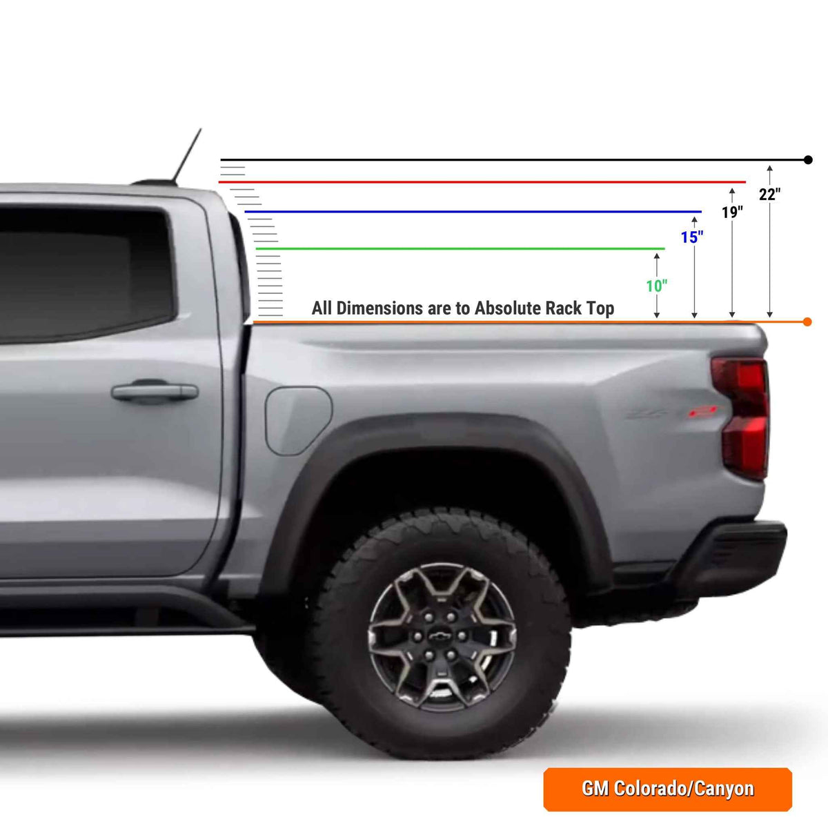 Chevy Colorado / GMC Canyon Bed Rack for Retrax XR Covers | XTR1