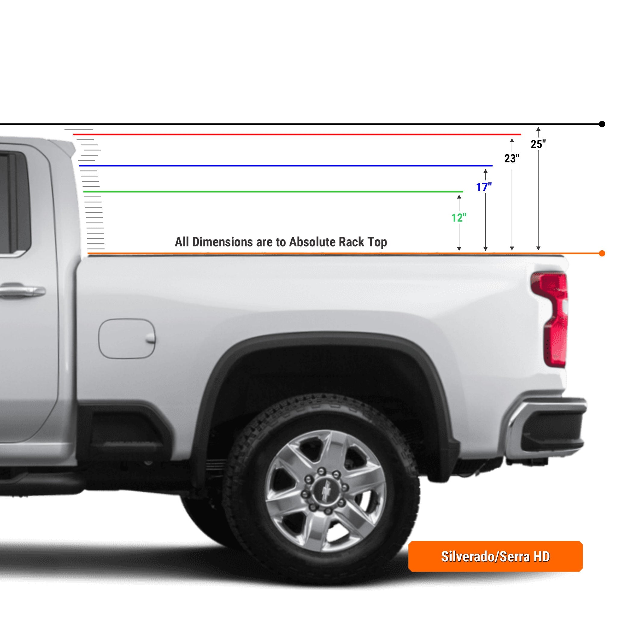 Chevy Silverado / GMC Sierra 2500HD & 3500HD Pre-configured XTR1 Bed Rack