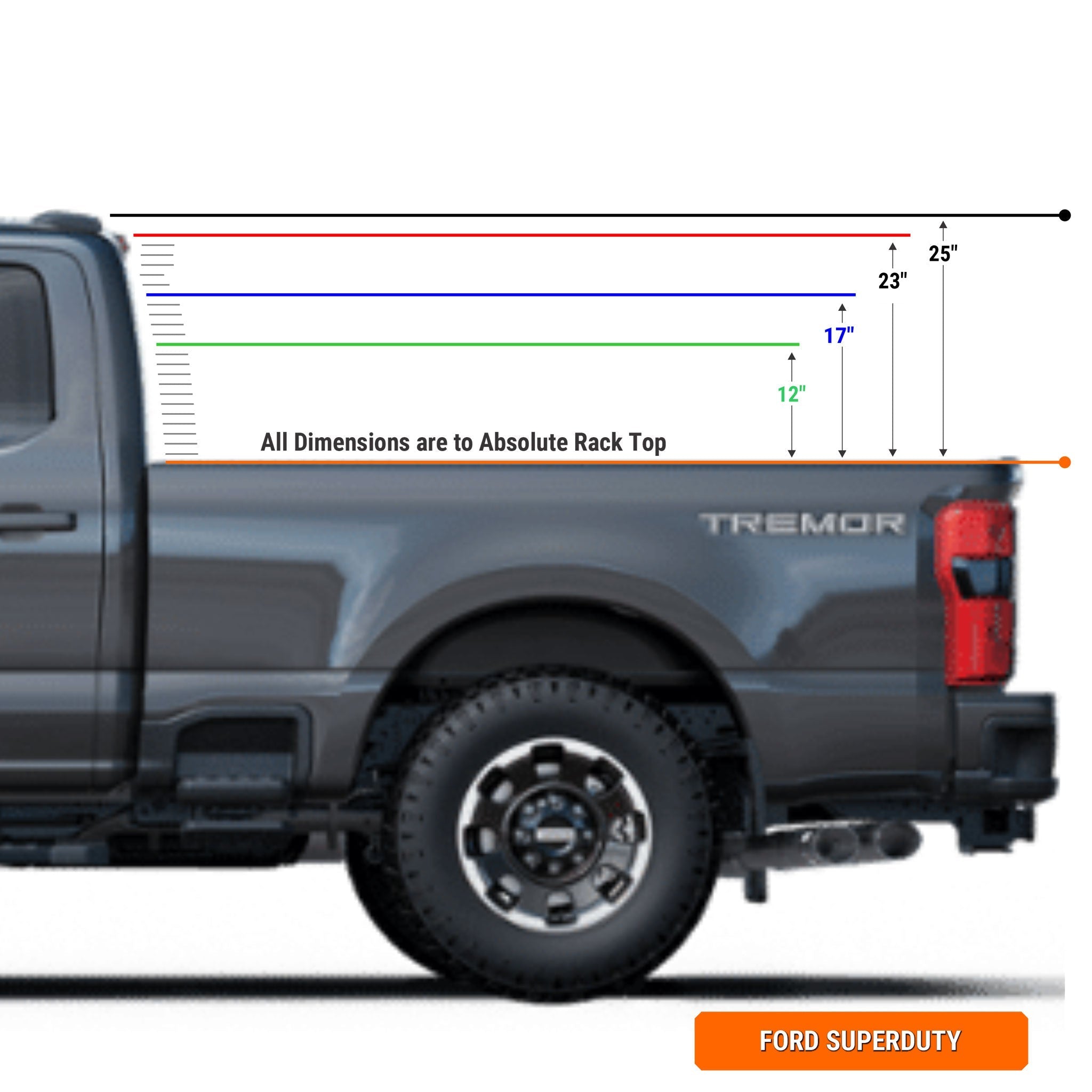 Ford F-250 / F-350 Super Duty Pre-configured XTR1 Bed Rack