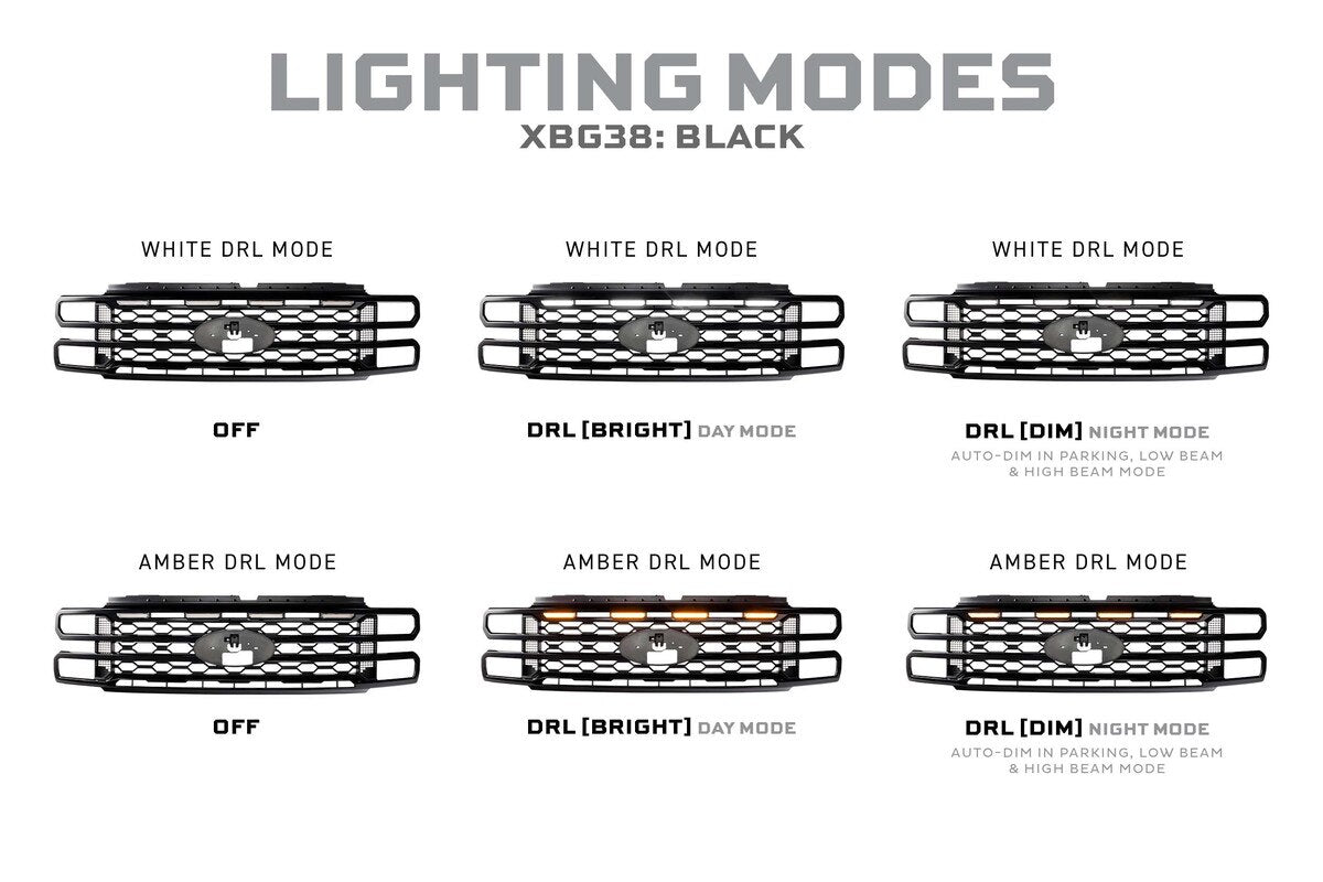 2023+ FORD SUPER DUTY XBG LED DRL GRILLE