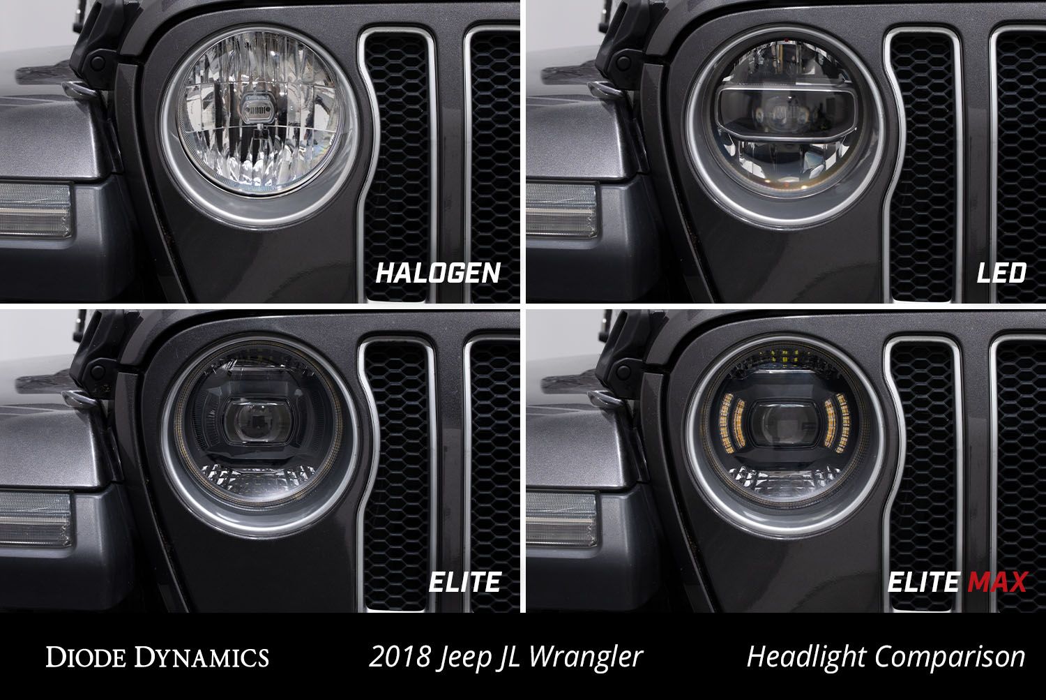 Elite LED Headlights for 2018-2024 Jeep JL Wrangler