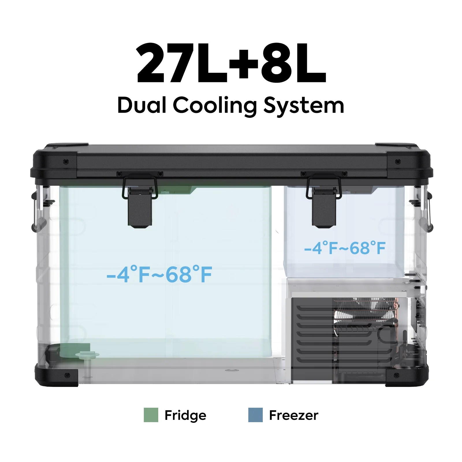 37QT APL35-Black Ultralight Dual Zone Aluminum Freezer
