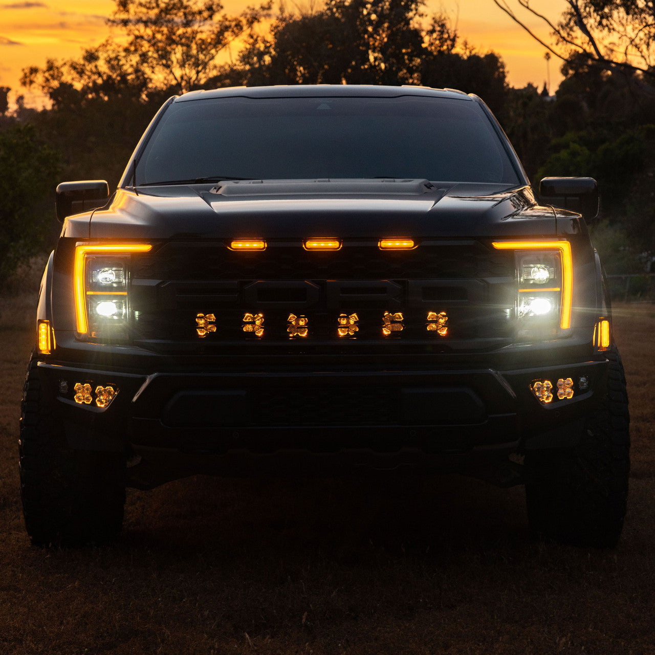 SQUADRON 2.0 SPORT BEHIND-THE-GRILLE LIGHT KIT - FORD 2021-26 F-150 RAPTOR, 2024-26 F-150 RAPTOR 37/R