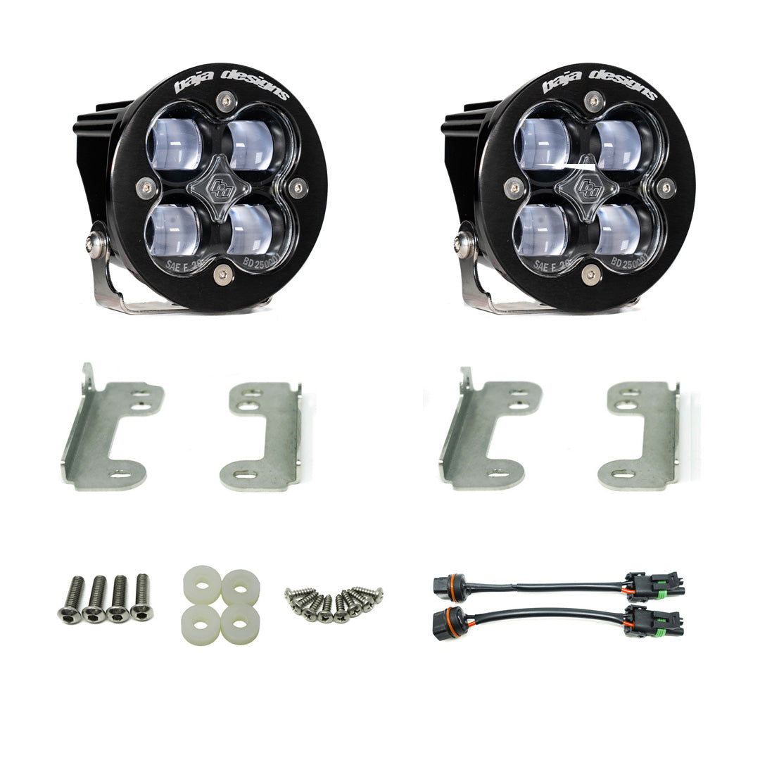 Baja Designs Jeep JK Fog Light Squadron-R SAE LED 07-18 Wrangler JK Fog Pocket Kit