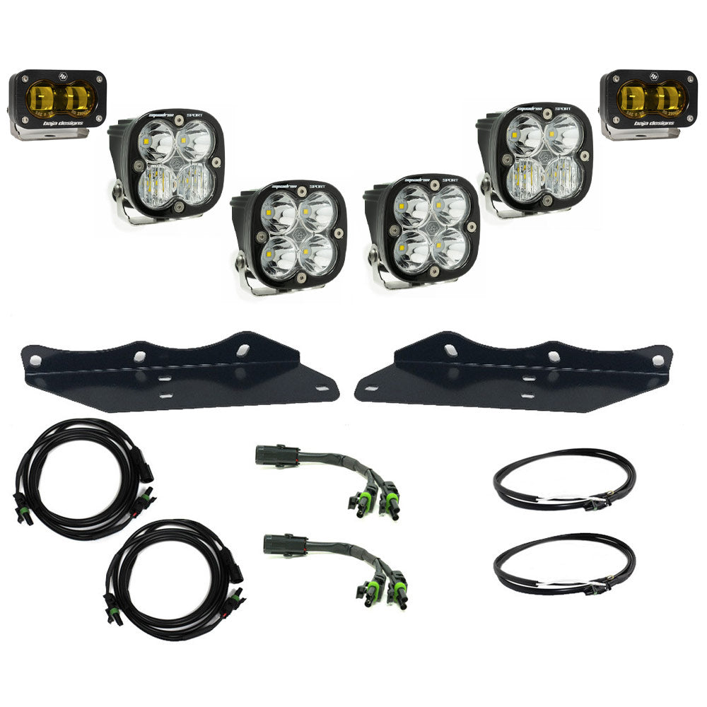 Ford Raptor (17-20) Fog Pocket Kit S2 SAE Baja Amber Sportsman Baja Designs