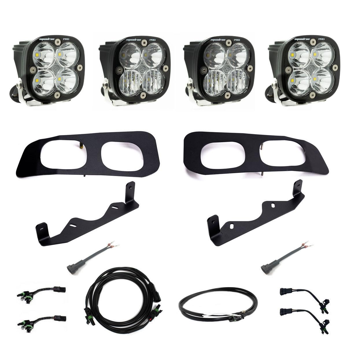 Ford Super Duty 2023-On  Dual Pro Fog Pocket Upfitter Kit Baja Designs