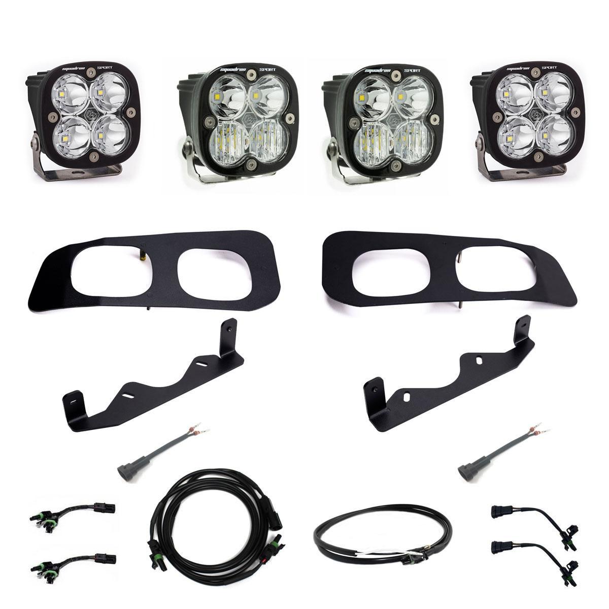 Ford Super Duty 2023-On  Dual Sportsman Fog Pocket Upfitter Kit Baja Designs