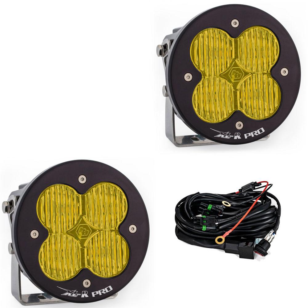 LED Light Pods Baja Amber Lens Wide Cornering Pattern Pair XL R Pro Series Baja Designs