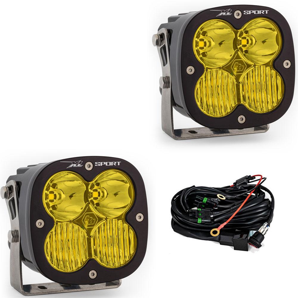 LED Light Pods Baja Amber Lens Driving Combo Pattern Pair XL Sport Series Baja Designs