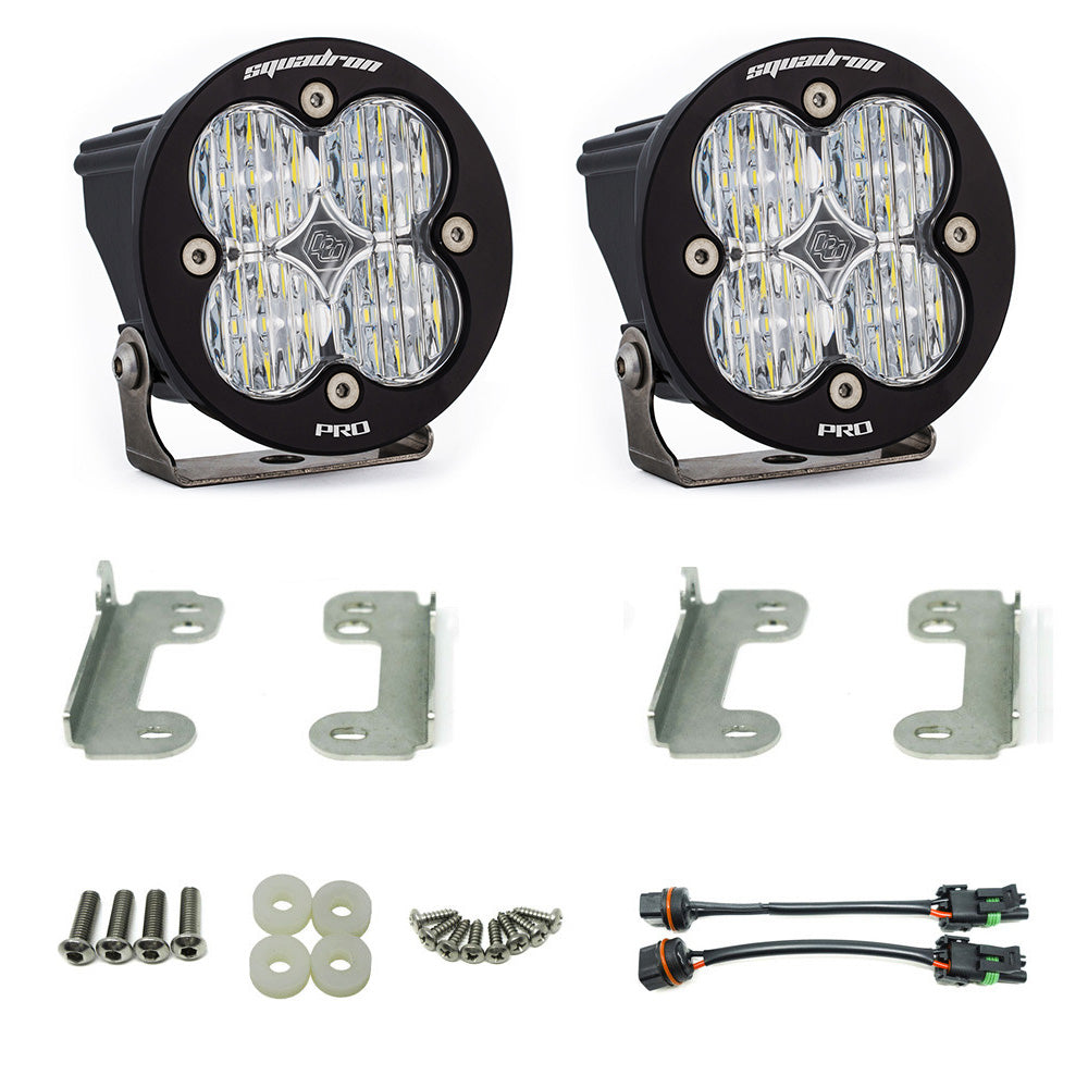 Jeep JK Fog Lights Pocket Kit Squadron R Pro Baja Designs