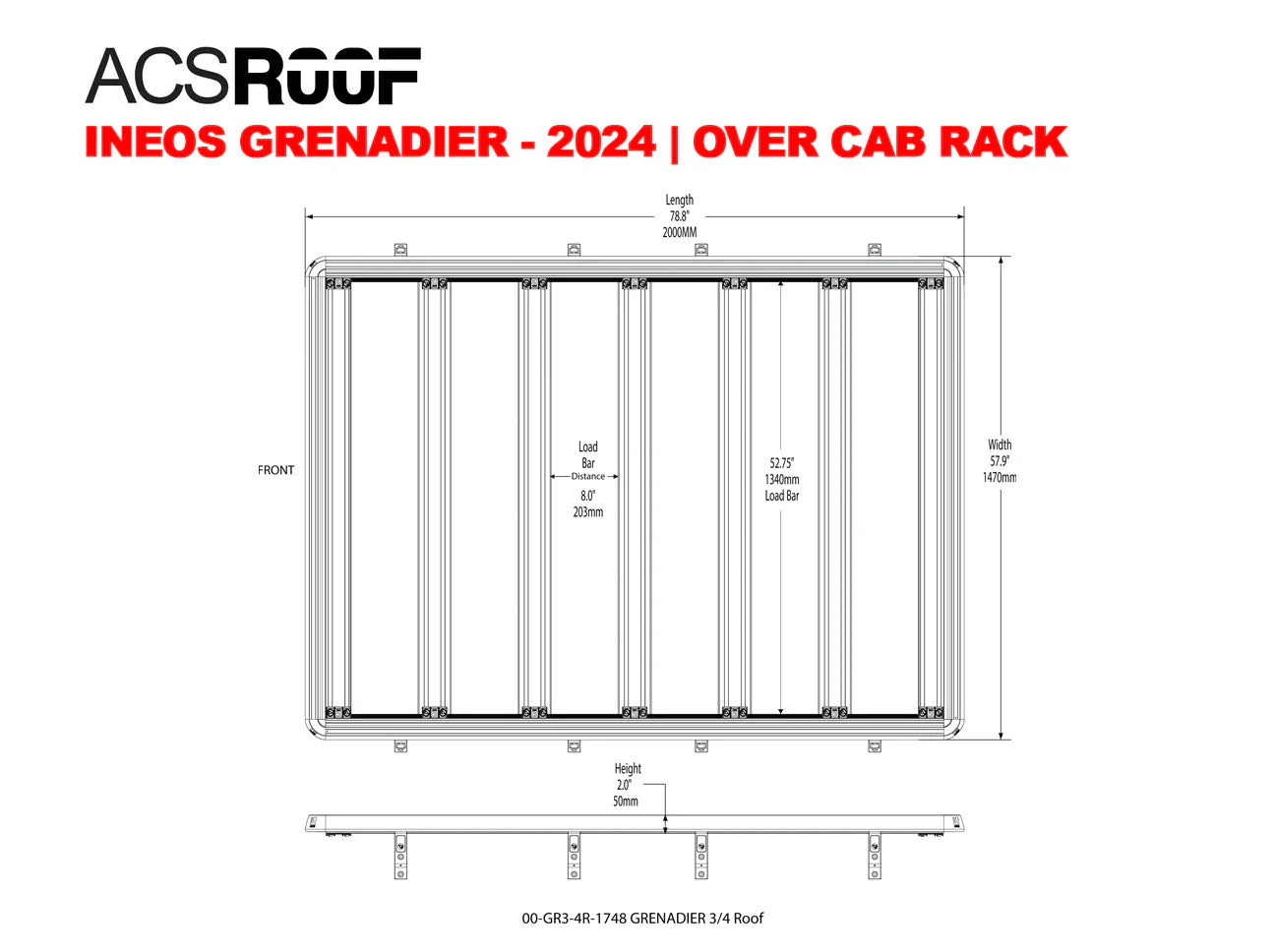 Leitner INEOS GRENADIER ACS ROOF 3/4 PLATFORM RACK | 2024+