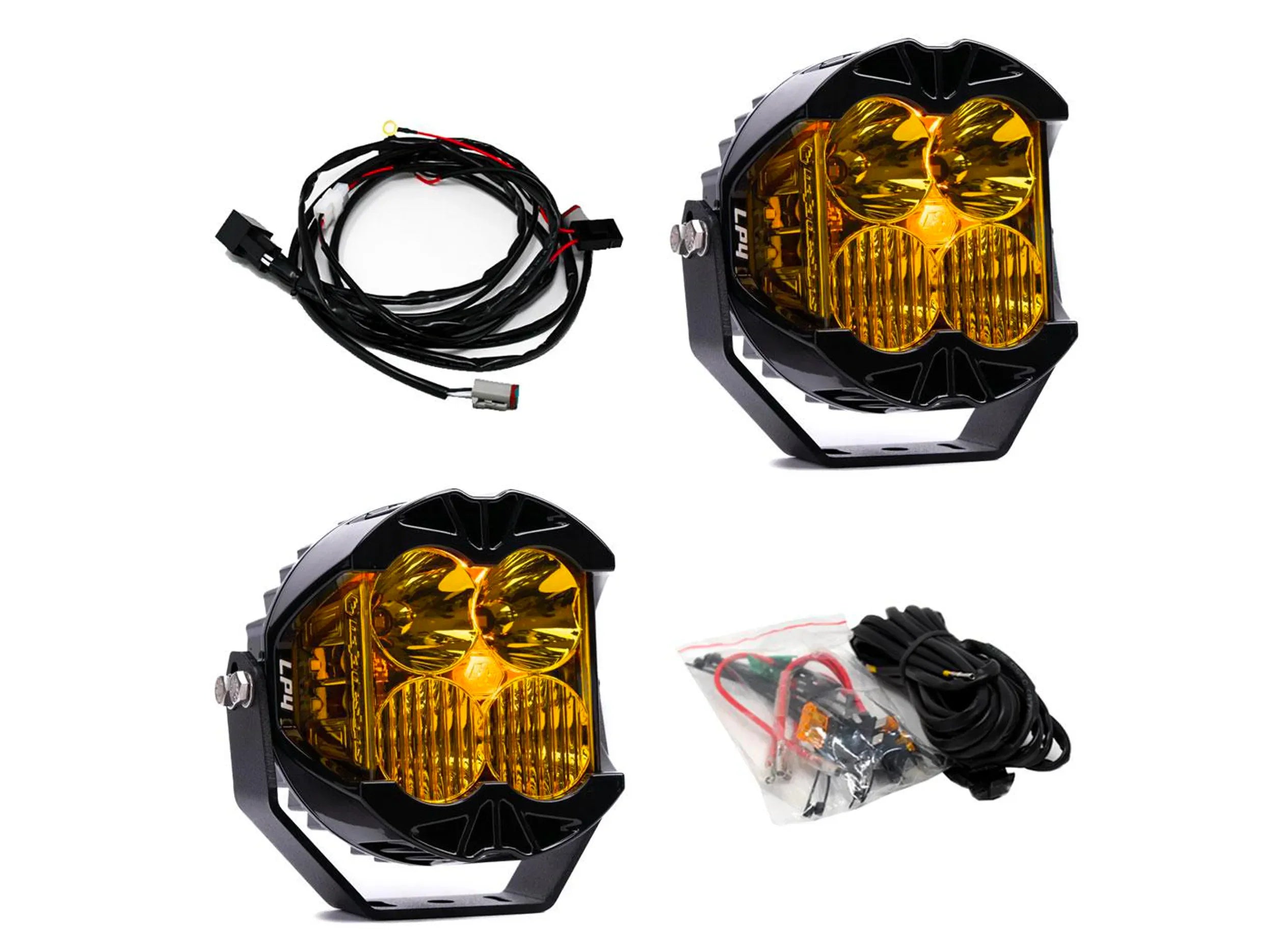 BAJA DESIGNS - LP4 Pro LED Auxiliary Light Pod Pair - Universal - AMBER