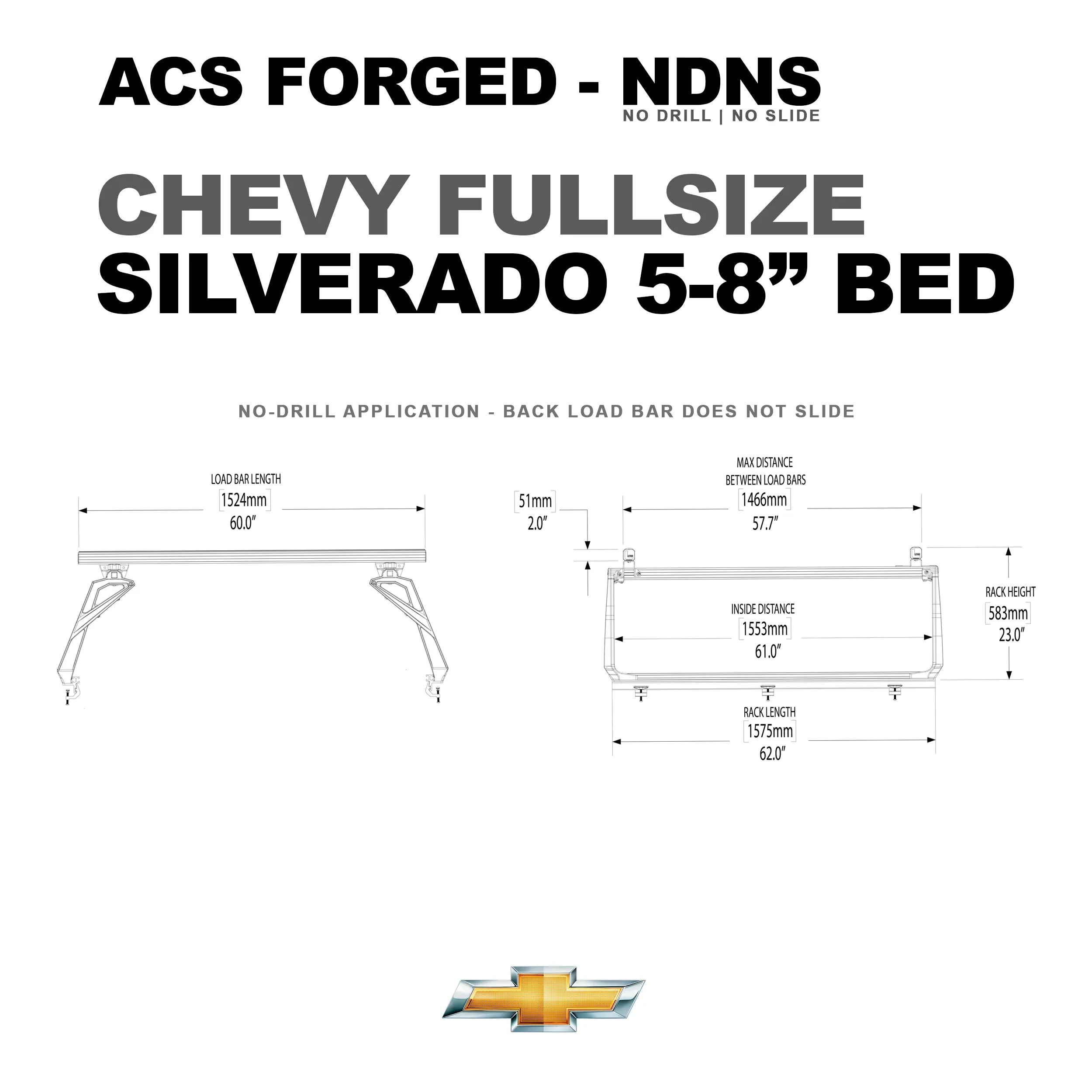 Leitner Active Cargo System - FORGED NO DRILL - Chevrolet