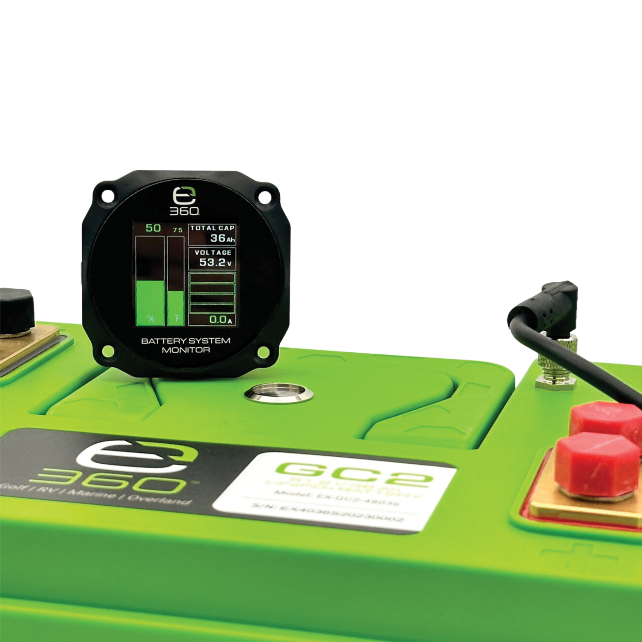 GC2 LiFePO4 Lithium Battery Monitor Kit Digital Status Display | Expion360