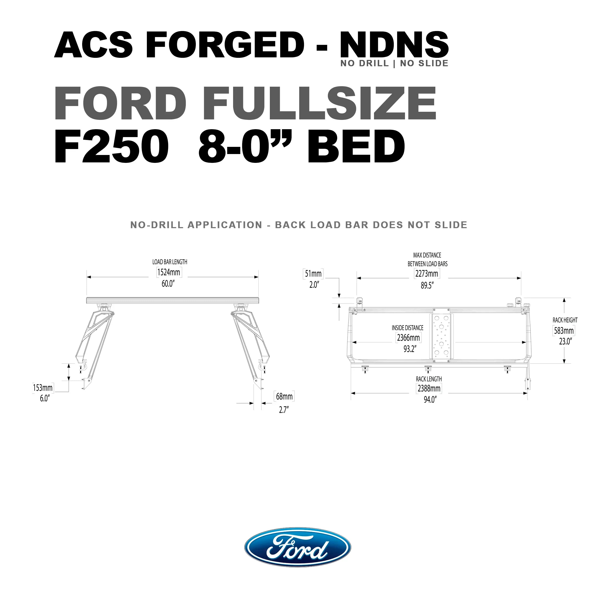 Leitner Active Cargo System - FORGED NO DRILL - Ford