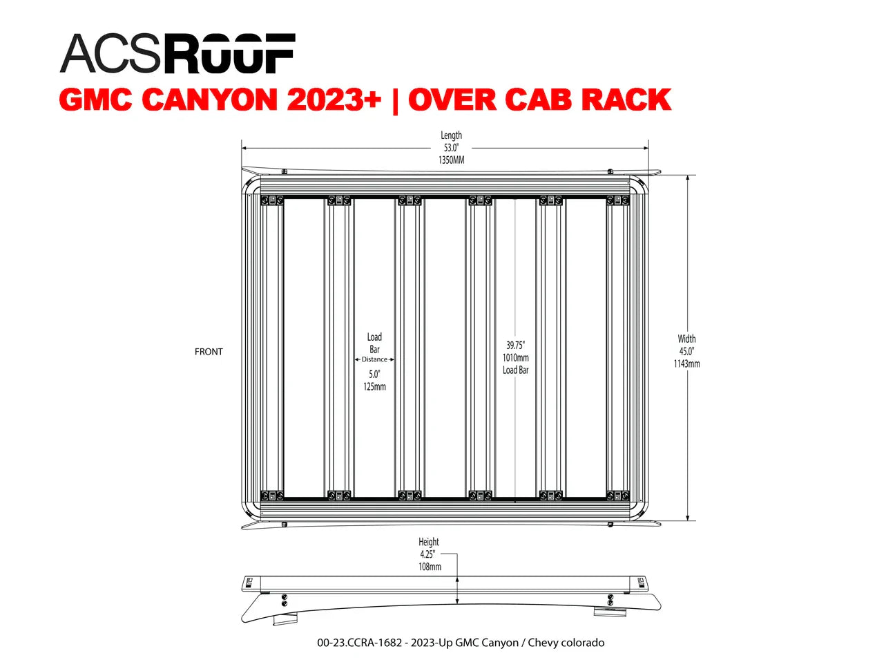 Leitner ACS ROOF | Over Cab Platform Rack for GMC