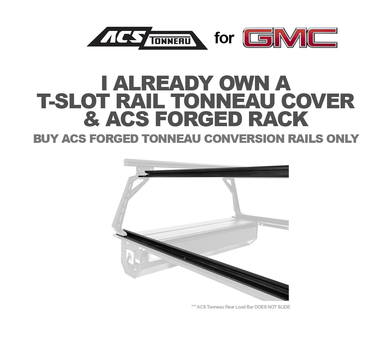 Leitner ACS FORGED TONNEAU - RAILS ONLY - GMC