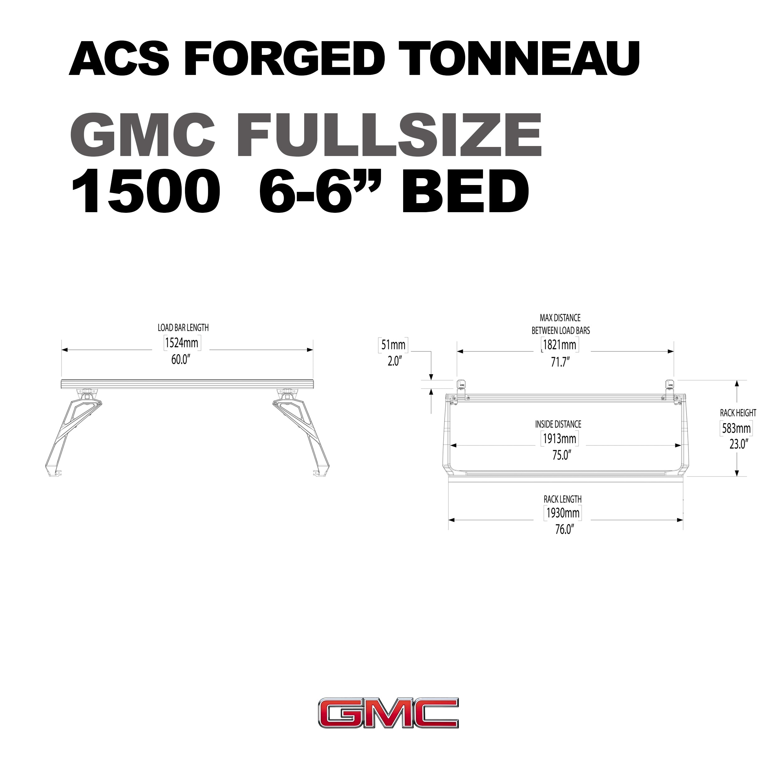 Leitner ACS FORGED TONNEAU - RACK ONLY - GMC