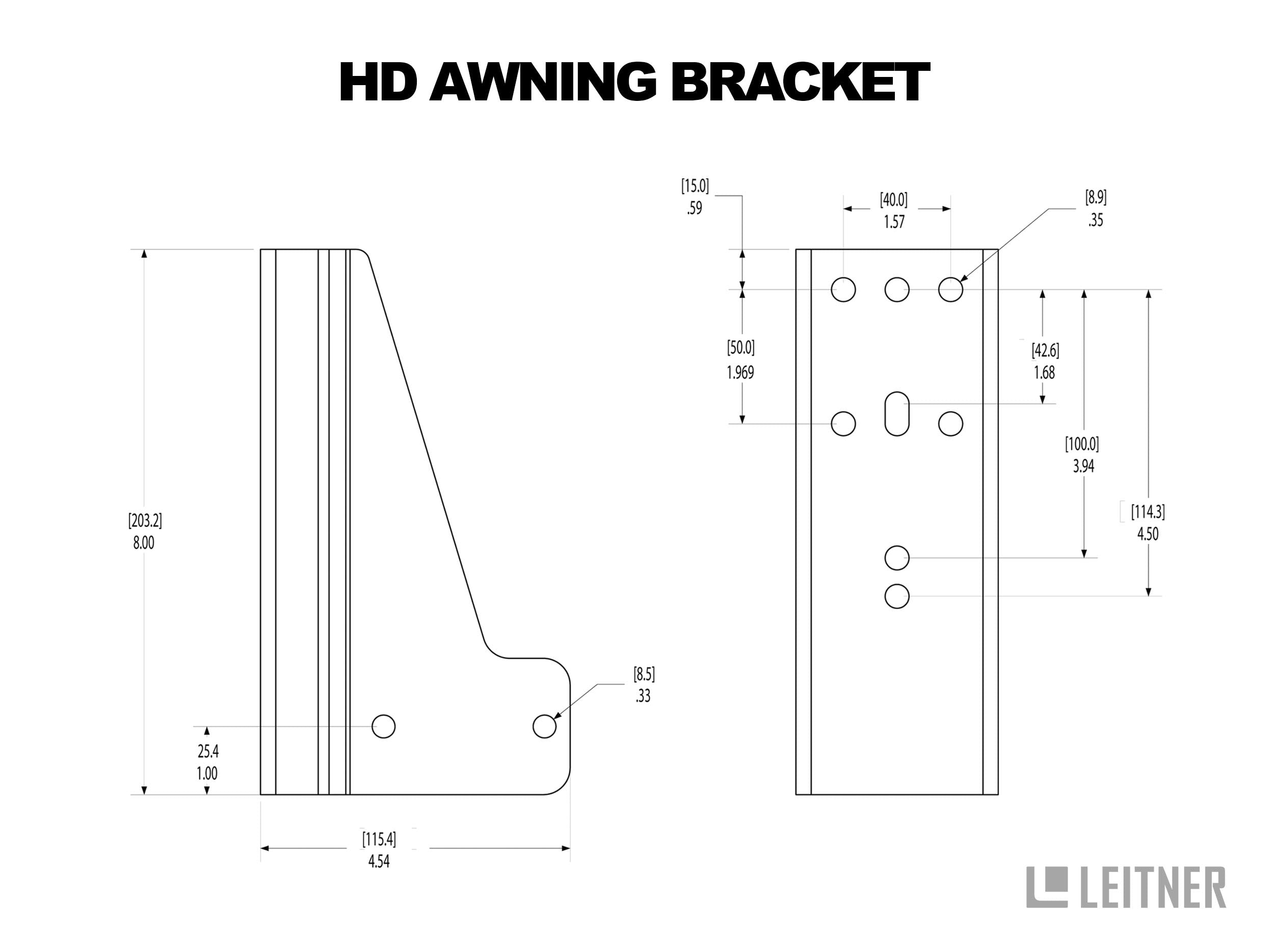 Leitner INEOS GRENADIER HD Awning Bracket | GRENADIER Load Bar Kit Specific