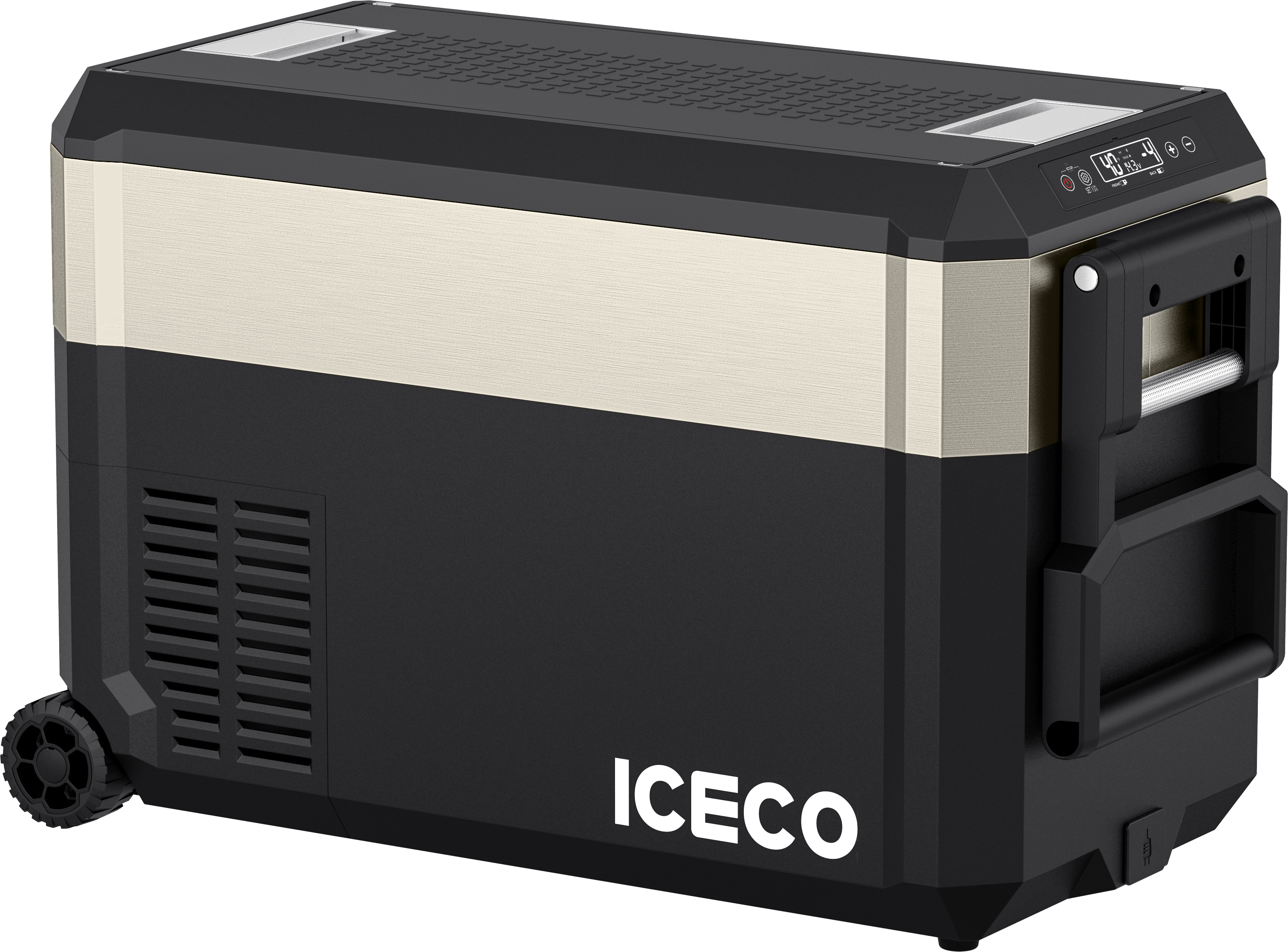 JP40 Pro Dual Zone Wheeled Portable Freezer- Golden | ICECO | 40 LT