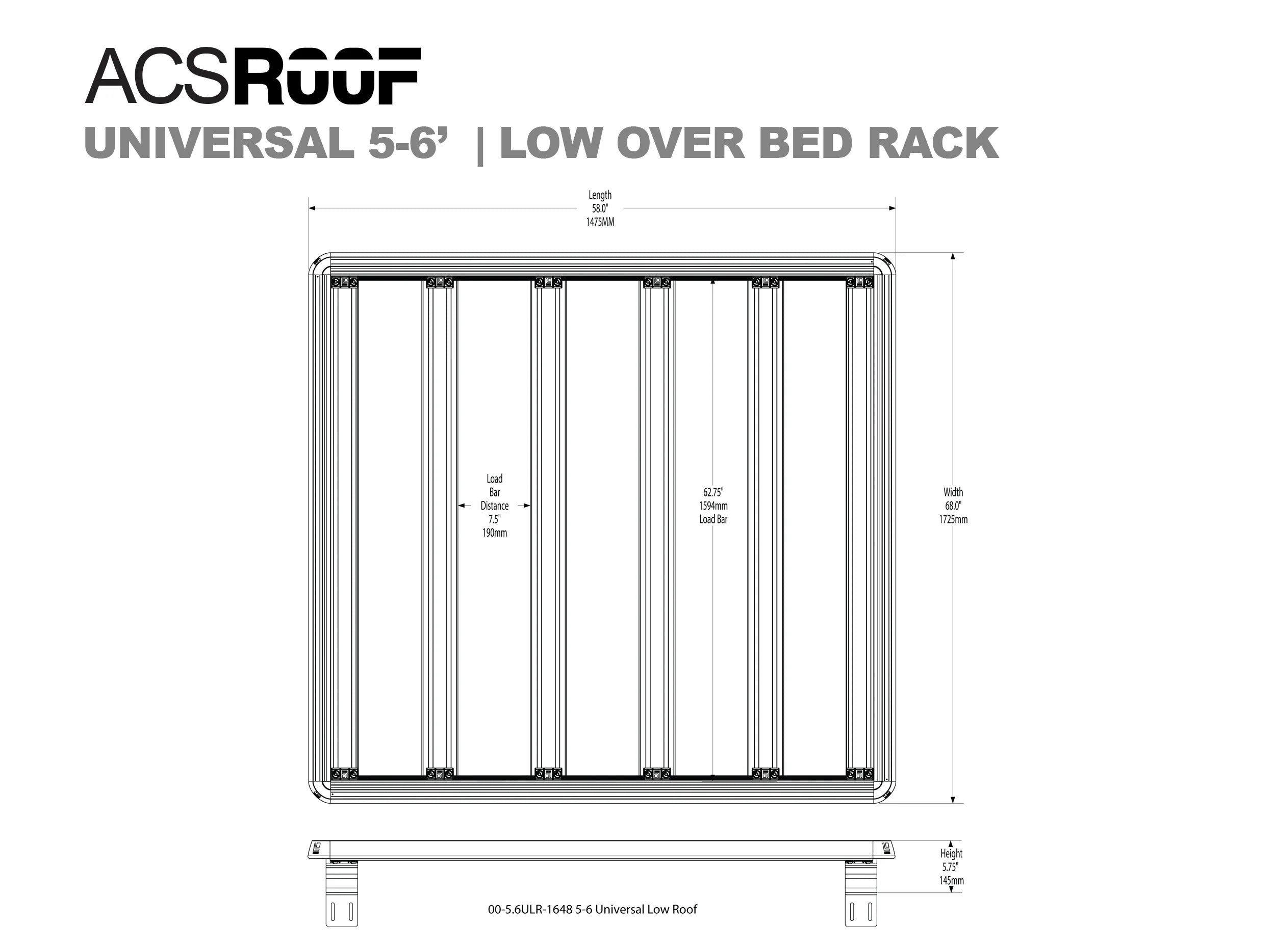 Leitner ACS ROOF | Universal Over Truck Bed Low Platform Rack