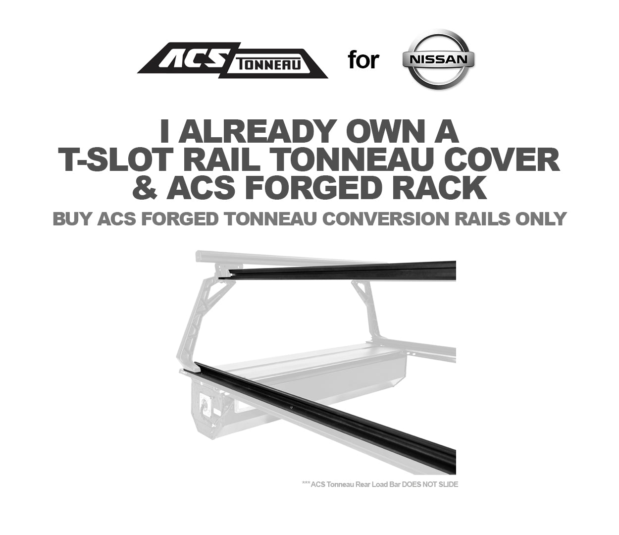 Leitner ACS FORGED TONNEAU - RAILS ONLY - Nissan