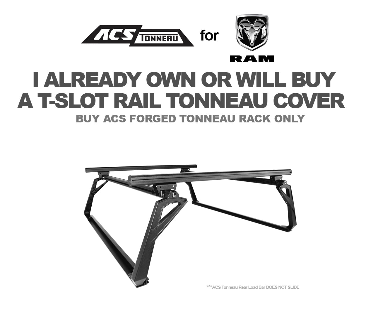 Leitner ACS FORGED TONNEAU - RACK ONLY - RAM