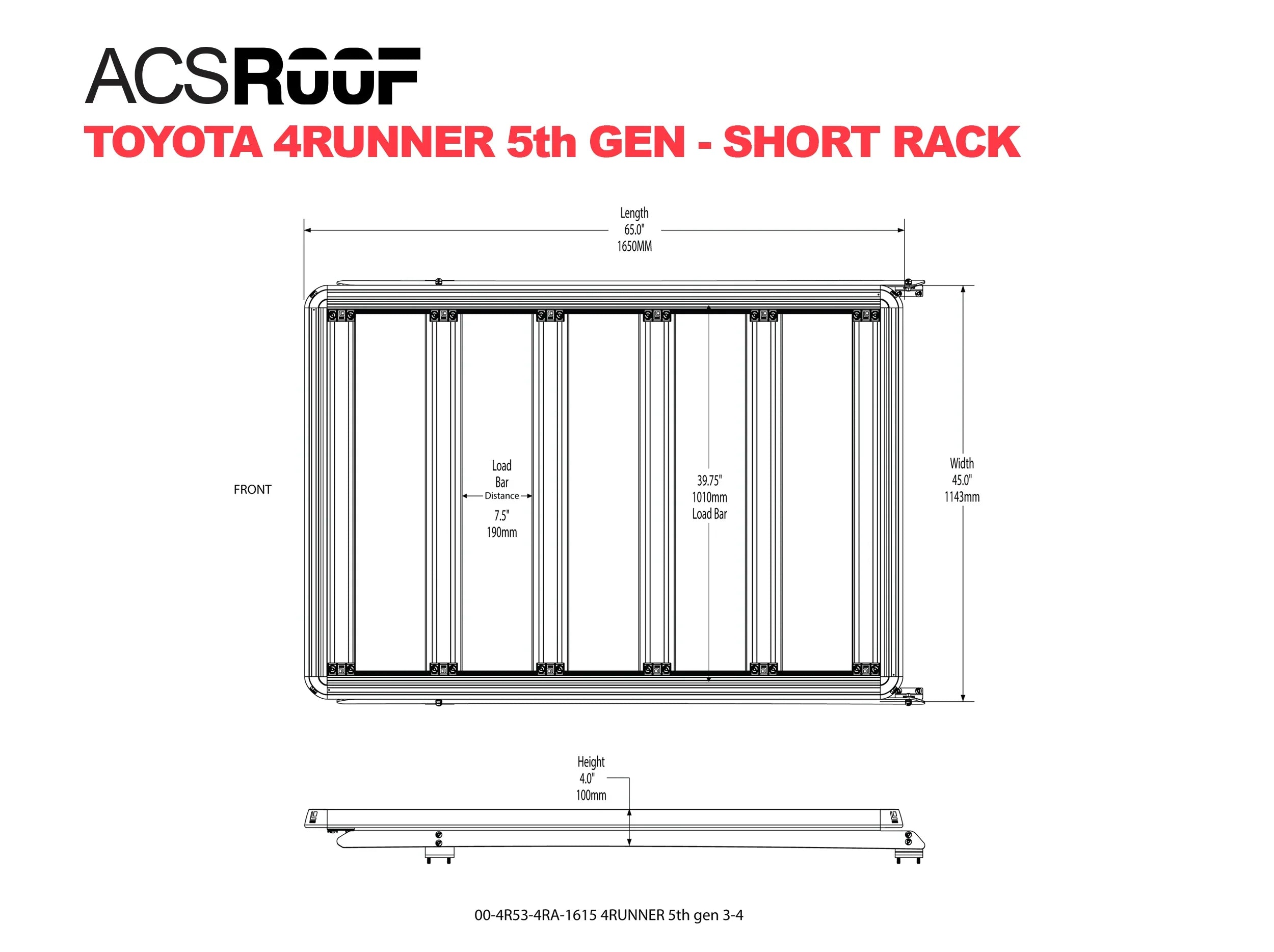 Leitner ACS ROOF | Over Cab Platform Rack for TOYOTA