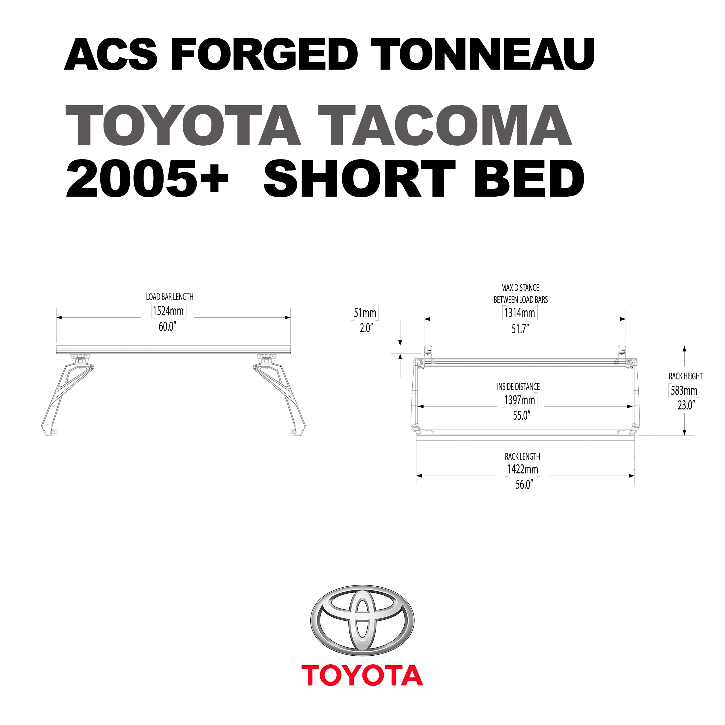 Leitner ACS FORGED TONNEAU - RACK ONLY - Toyota