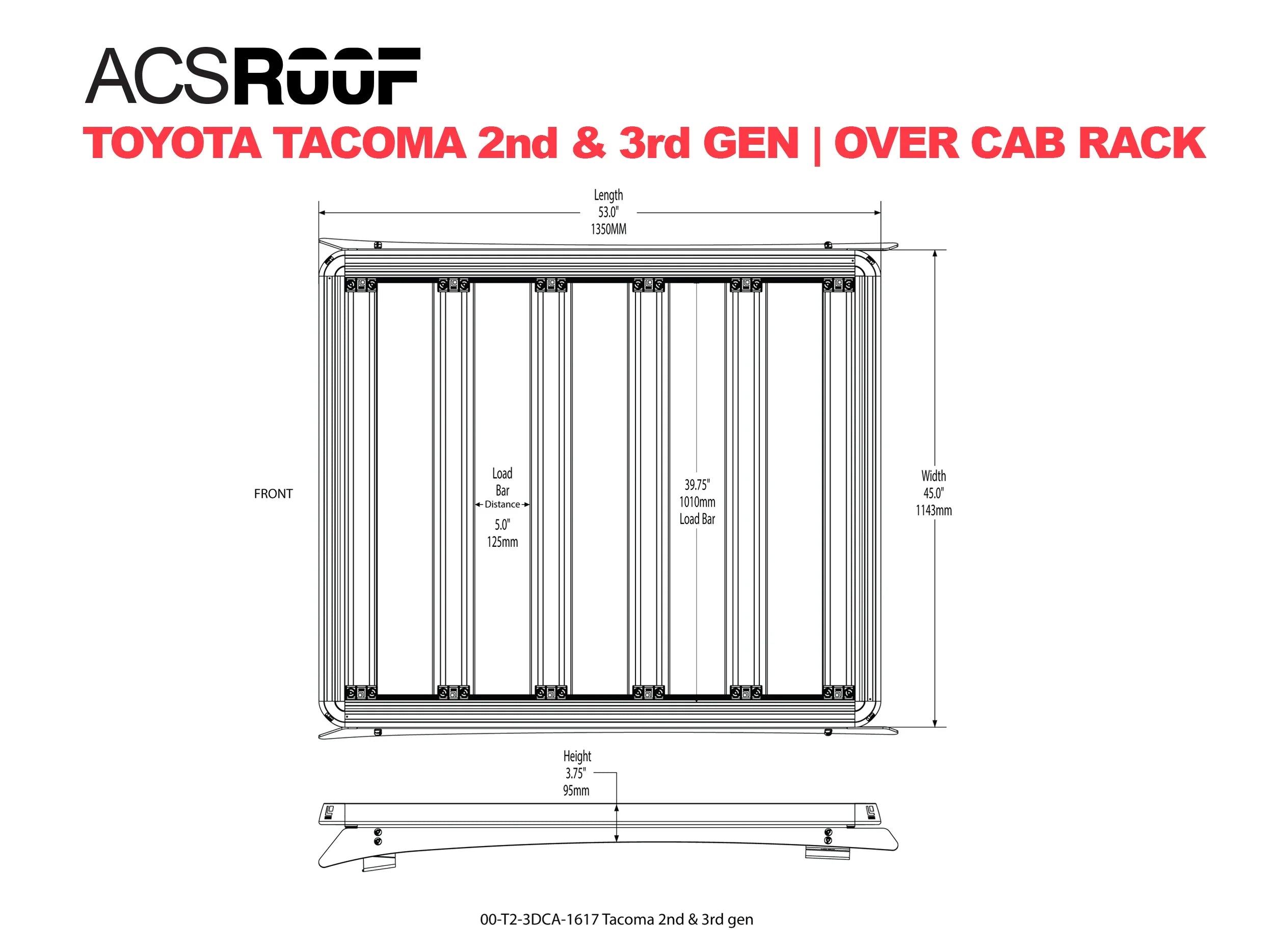 Leitner ACS ROOF | Over Cab Platform Rack for TOYOTA