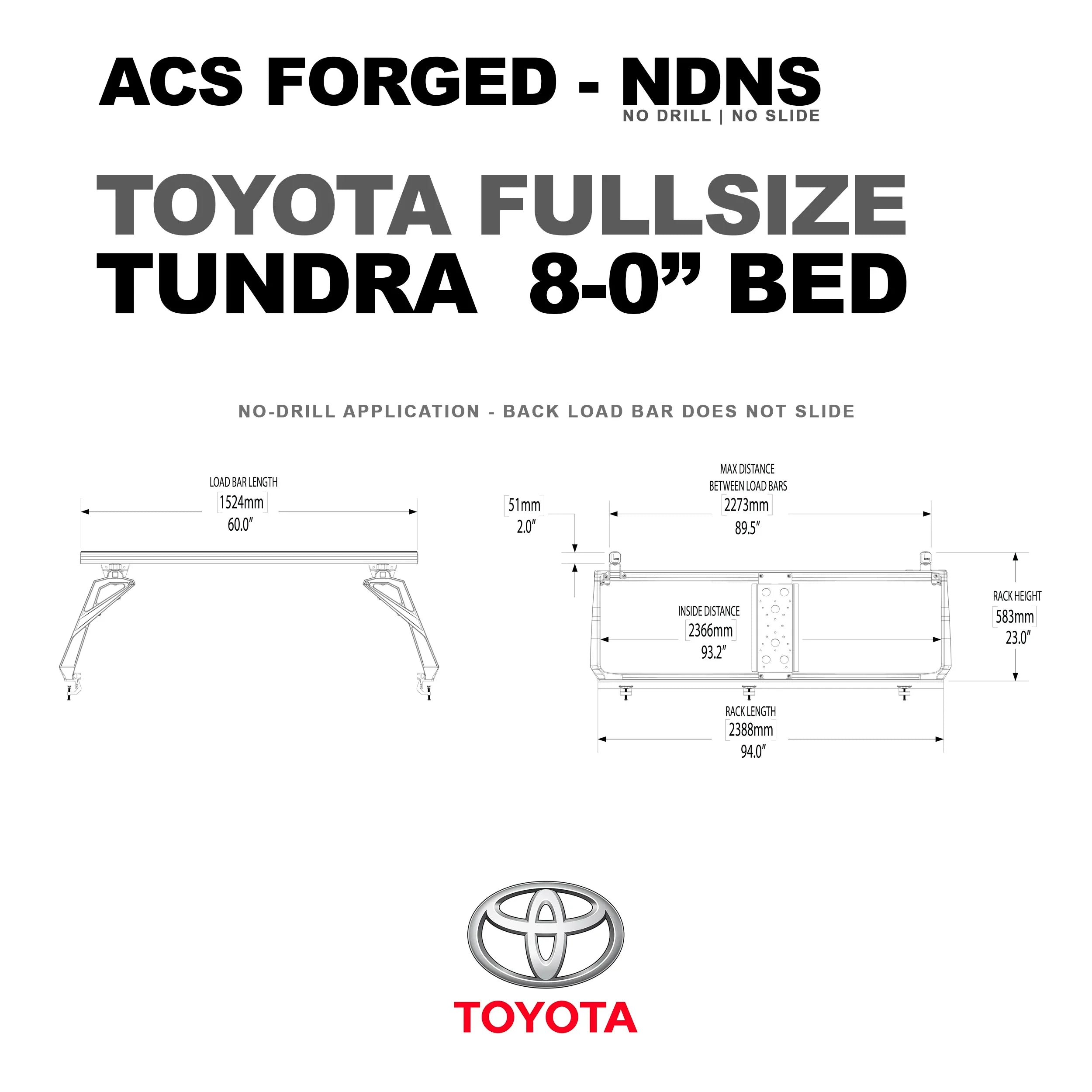 Leitner Active Cargo System - FORGED NO DRILL - Toyota