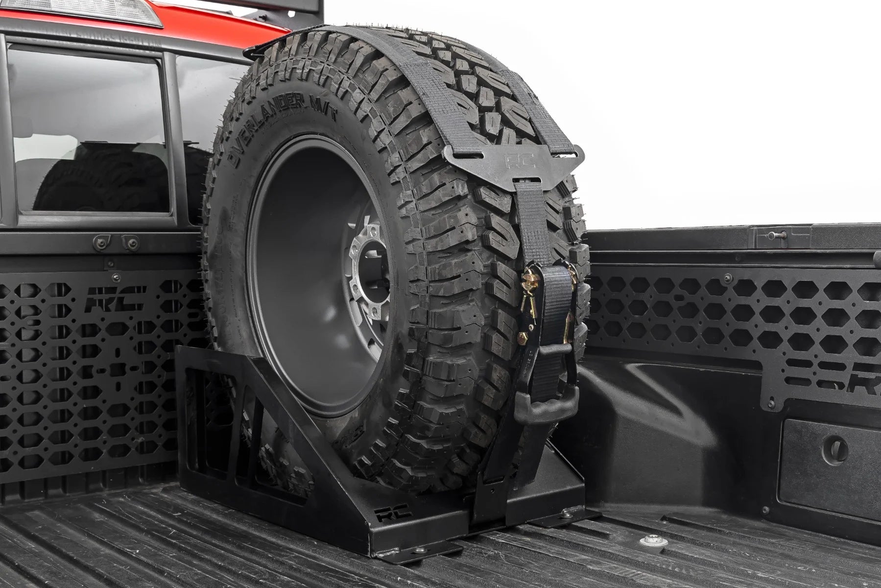 Bed Mount Spare Tire Carrier - Universal Tire Fit 33"-40"