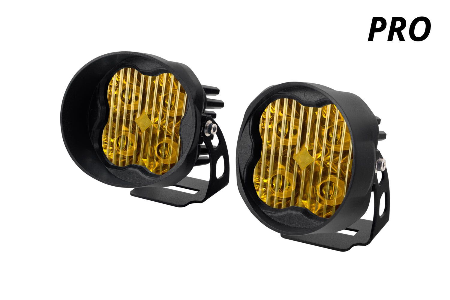 SS3 SAE Yellow Pro Angled LED Pod (pair)