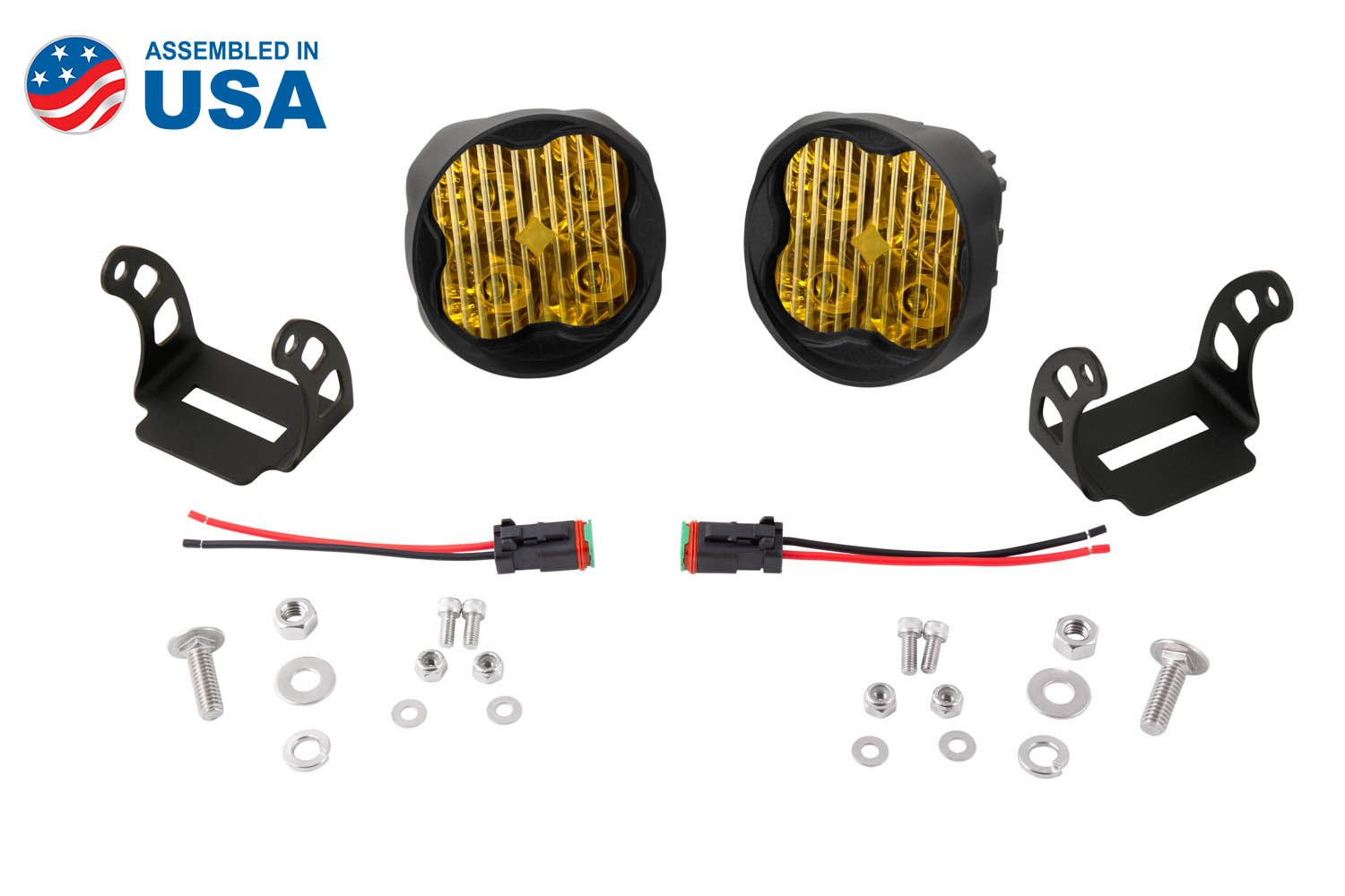 SS3 SAE Yellow Pro Angled LED Pod (pair)