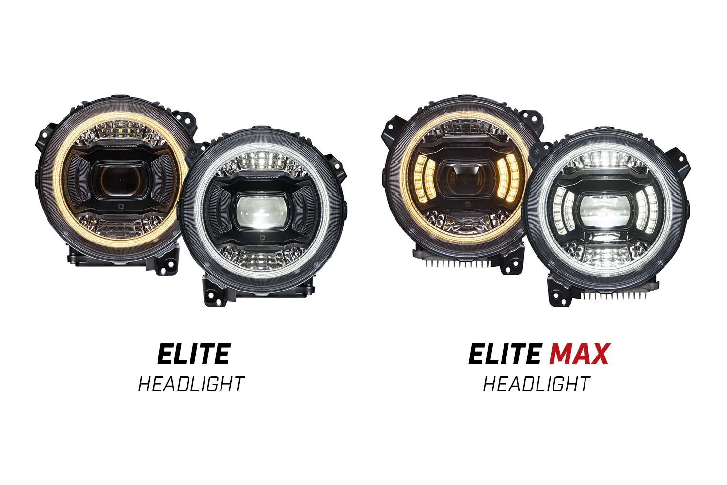 Elite LED Headlights for 2018-2024 Jeep JL Wrangler