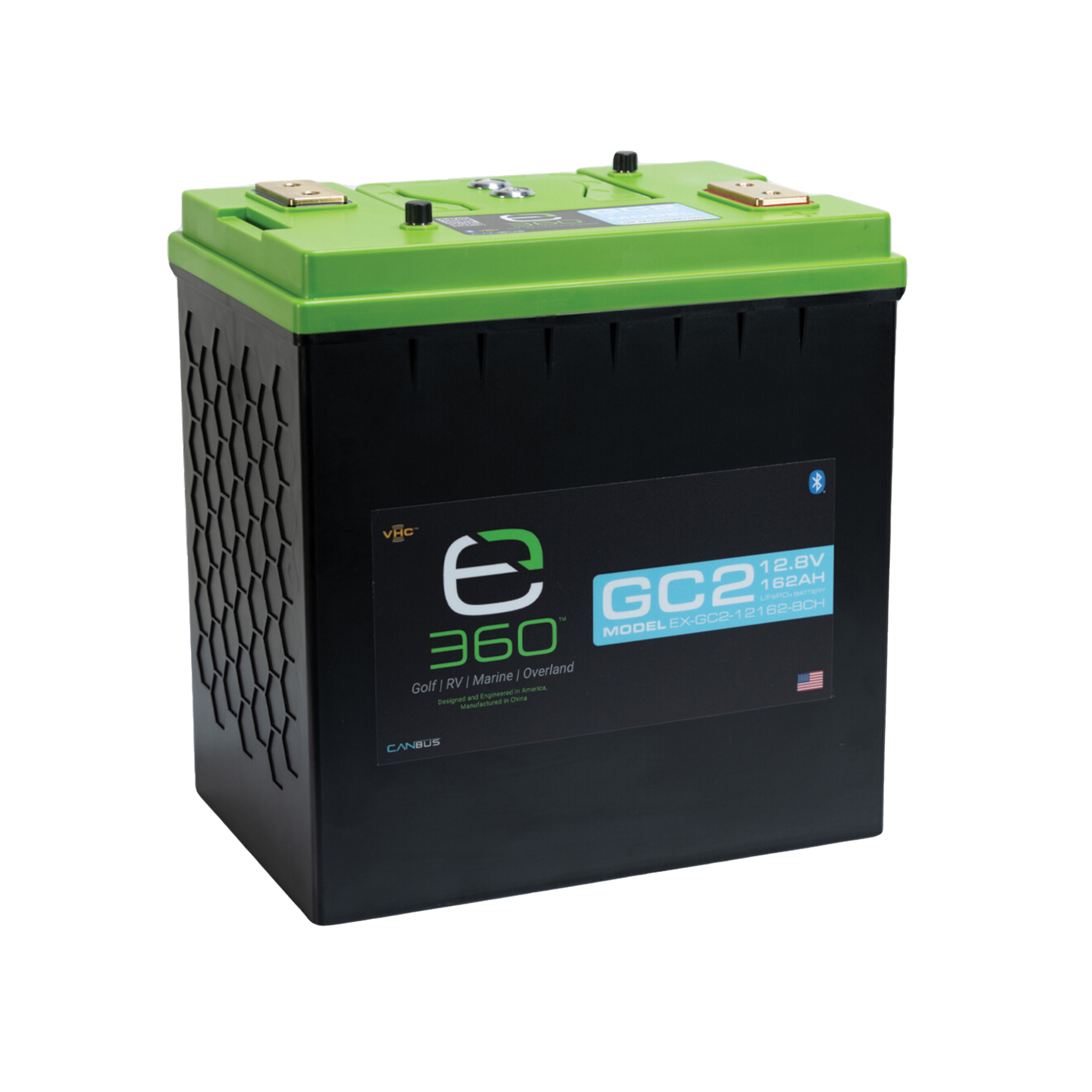 12V 162Ah LiFePO4 Lithium Battery – GC2, SmartTalk™ & VHC™ | Expion360