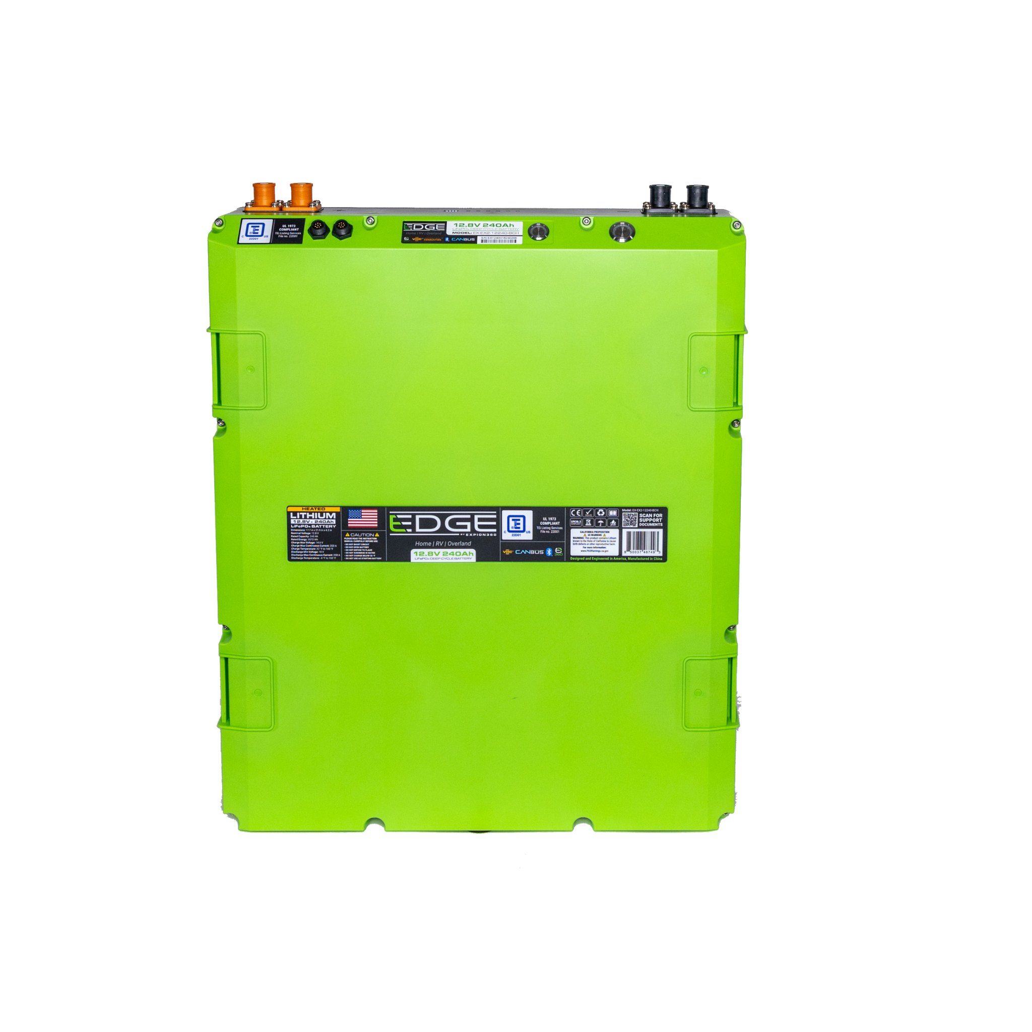 12V 240Ah LiFePO4 Lithium Battery – EX2 Edge, Bluetooth & Heated